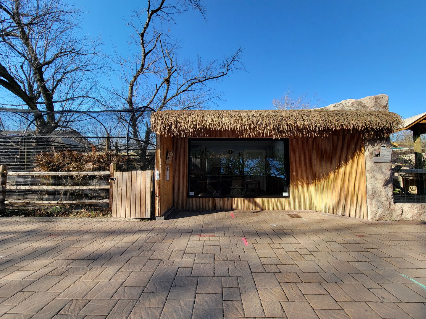 Elmwood Park - L-R Saki/mara, red panda indoors, red panda outdoors/muntjac