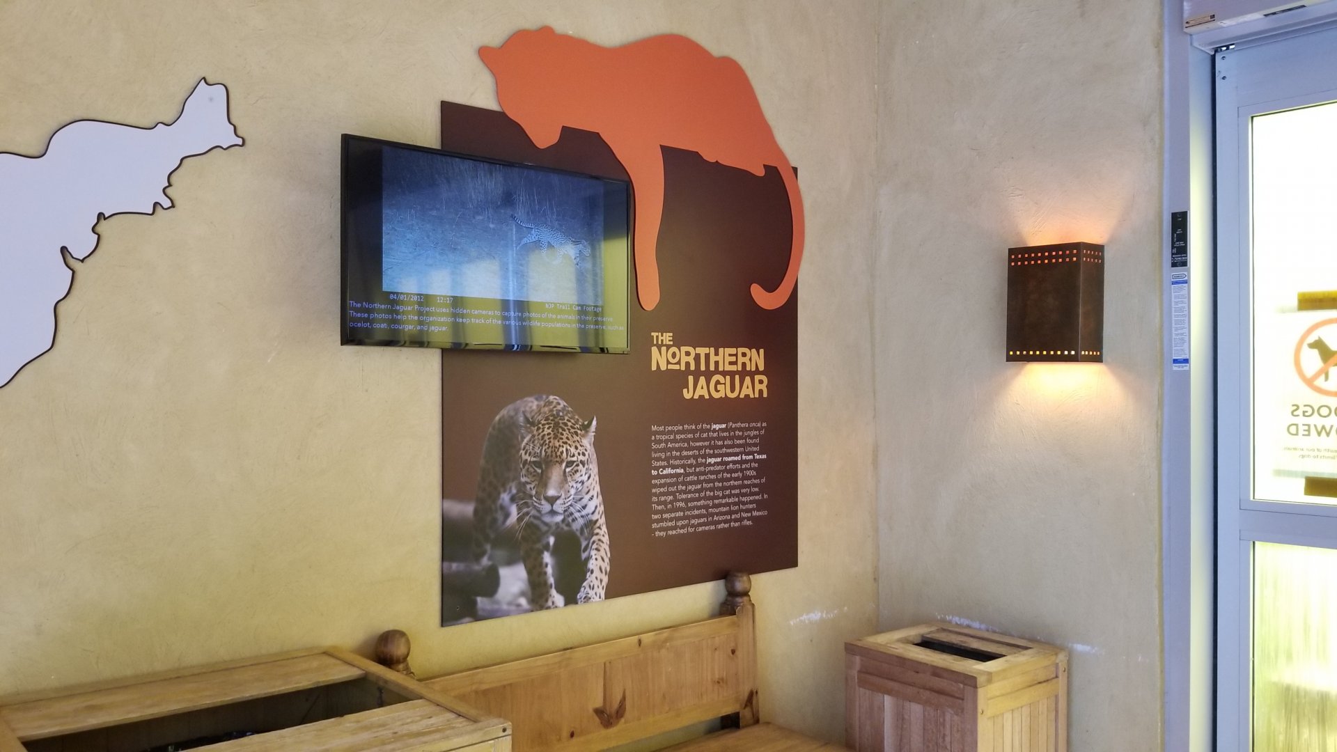 Elmwood Park - Trail of the Jaguar, Northern Jaguar signage