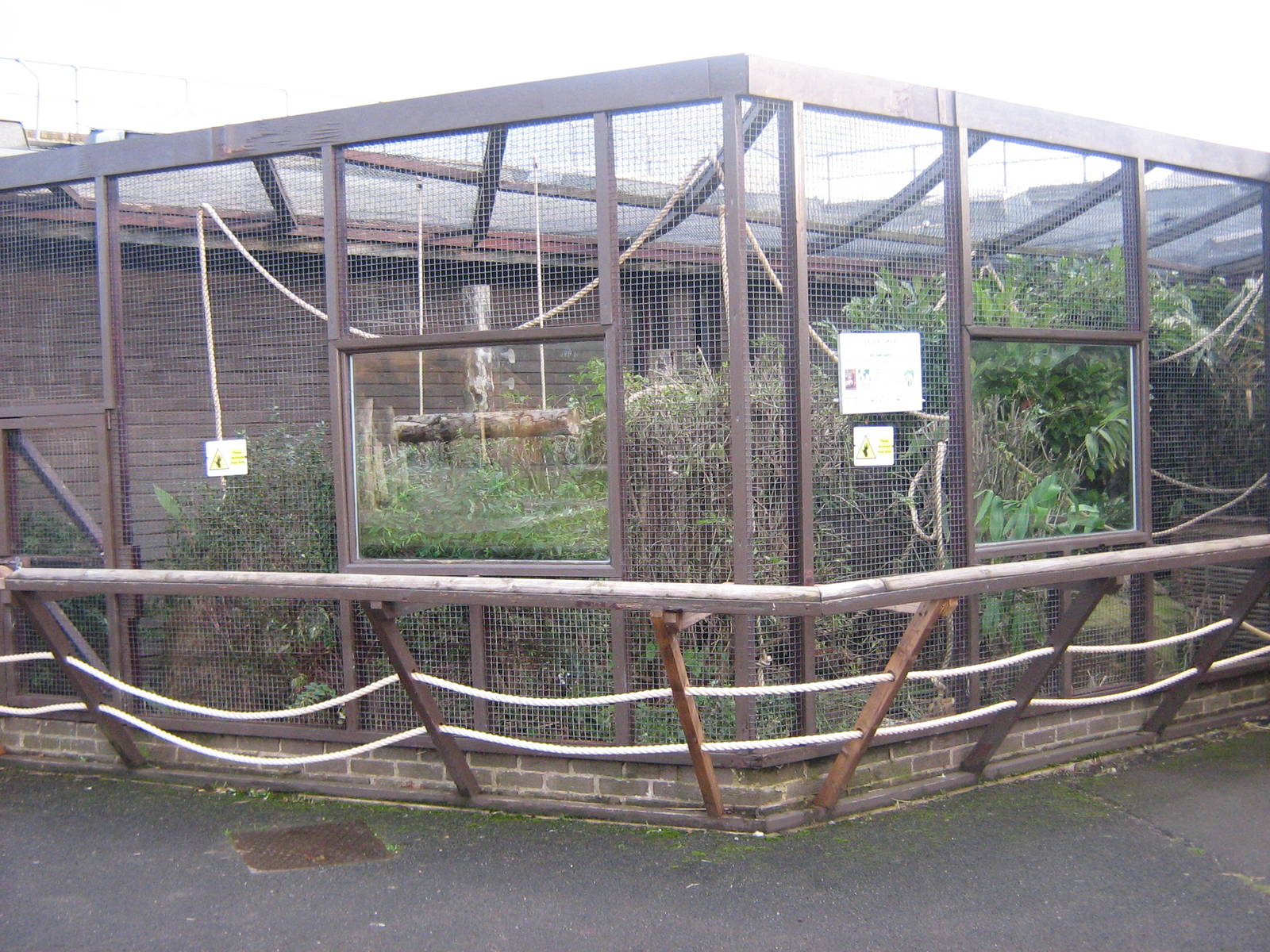 Emperor Tamarin And White Faced Saki Enclosure.