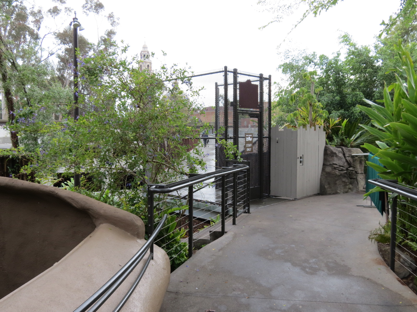 Employee Garage - Gate to Bridge That Leads to Garage