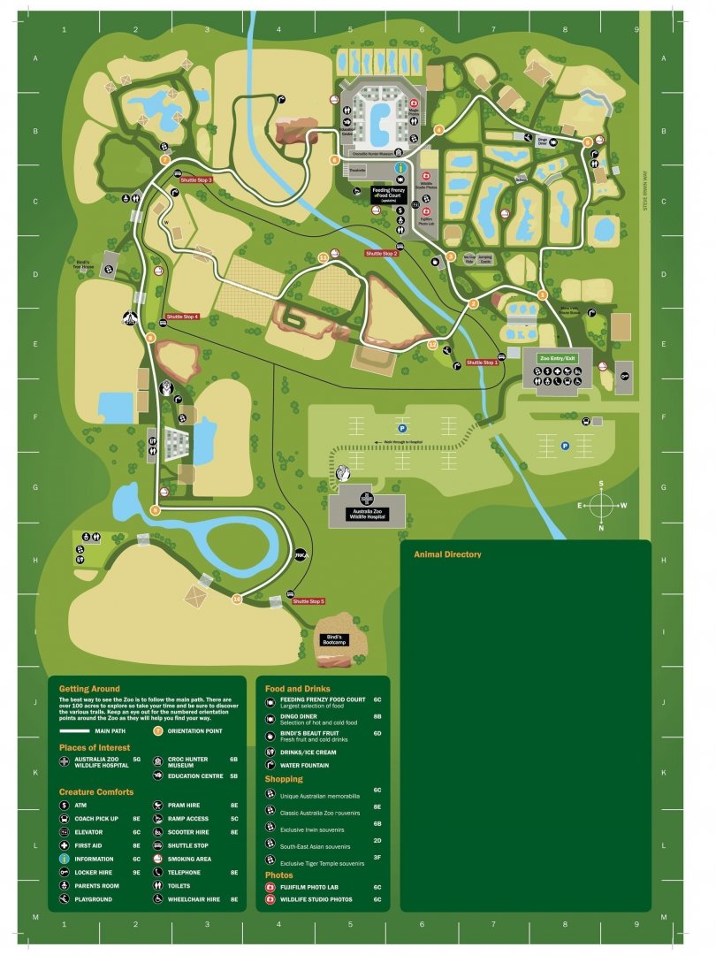 Empty Australia Zoo Map