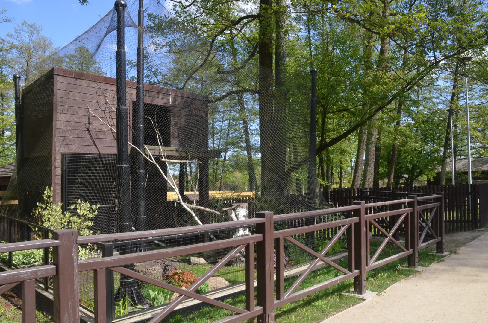 Empty Bird of Prey Aviary at Akcent Zoo Białystok, 08/05/19