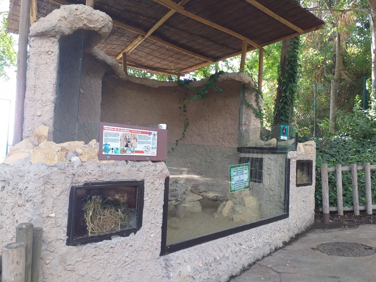 Empty Black-tailed prairie dog exhibit -TerraNatura Benidorm (2021)