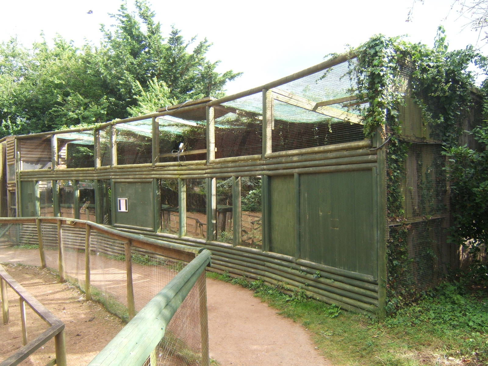 Empty enclosure these will be rebuilt once the road works right at the back