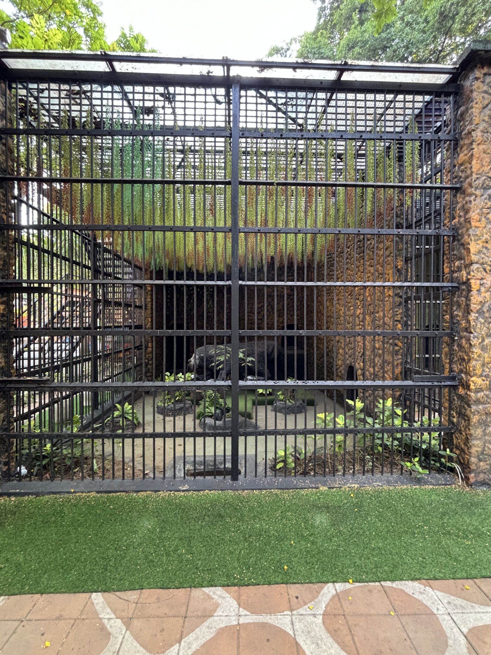 Empty Exhibit - Binturong Statue