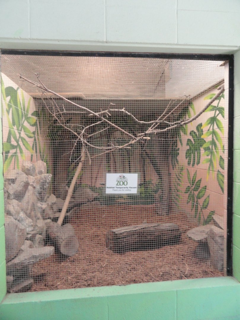 Empty Exhibit in Aviary Building