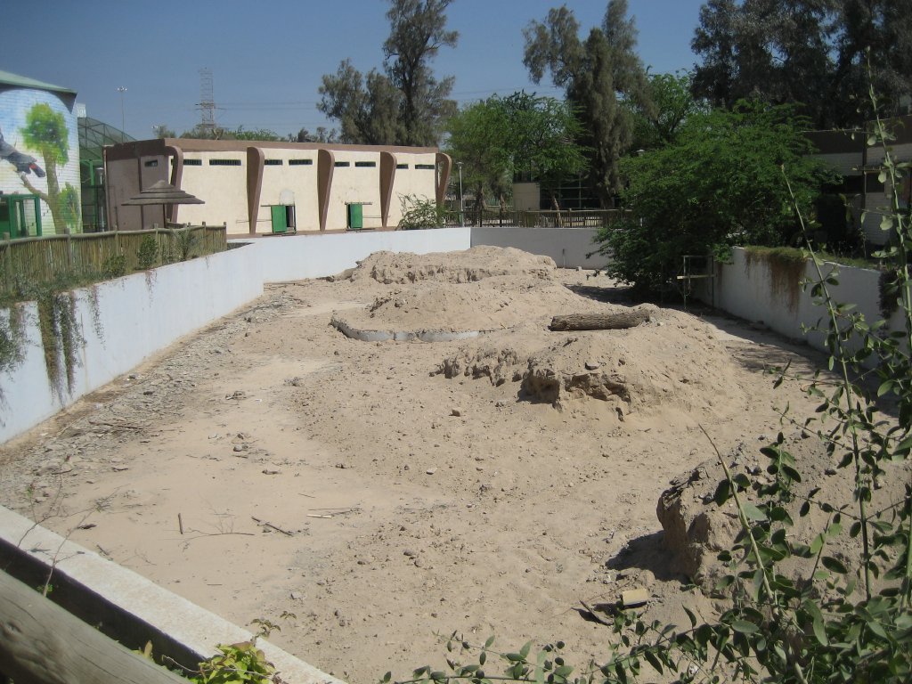 Empty exhibit undergoing renovation