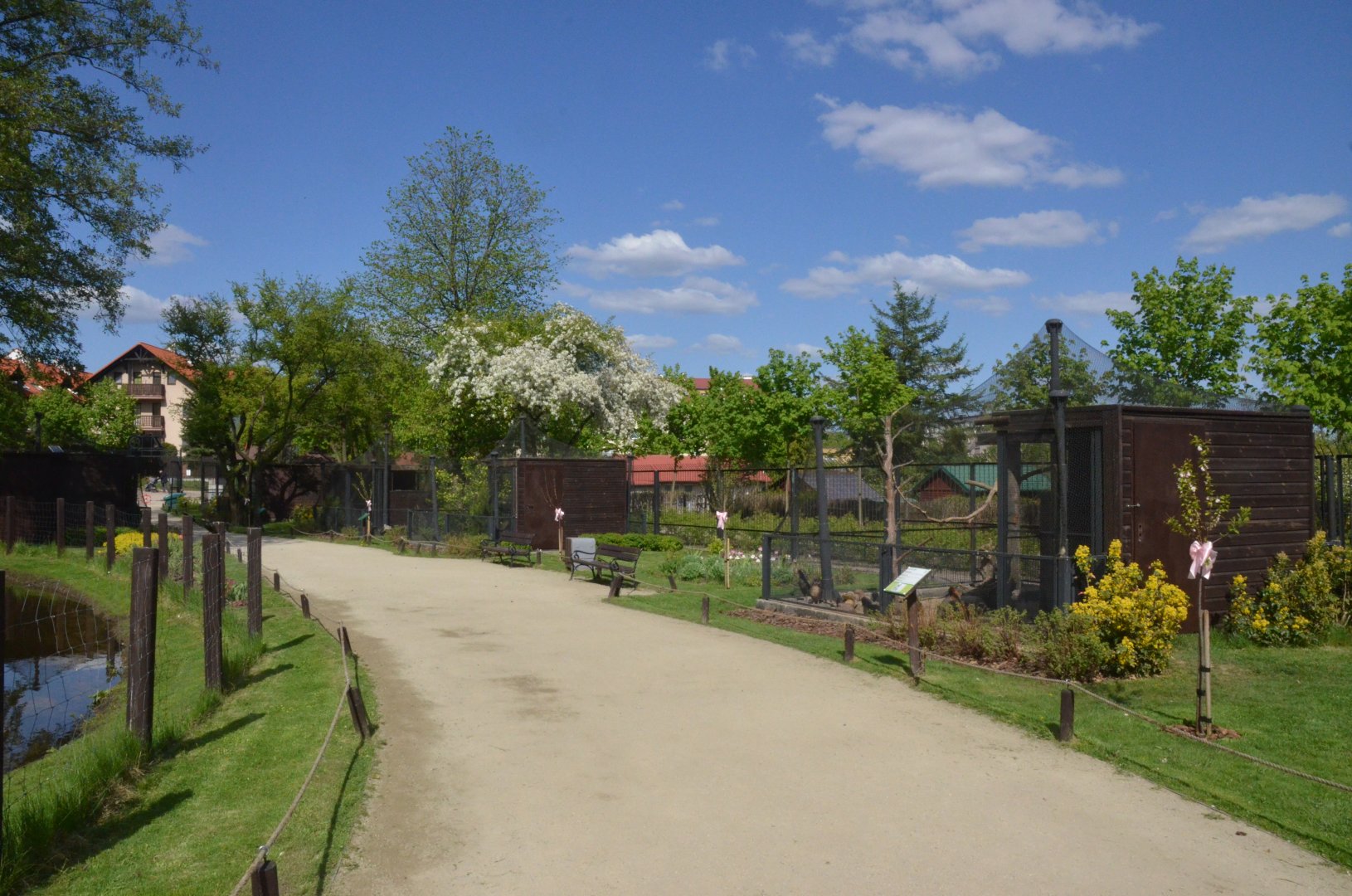 Empty (Pheasant?) Aviaries at Akcent Zoo Białystok, 08/05/19