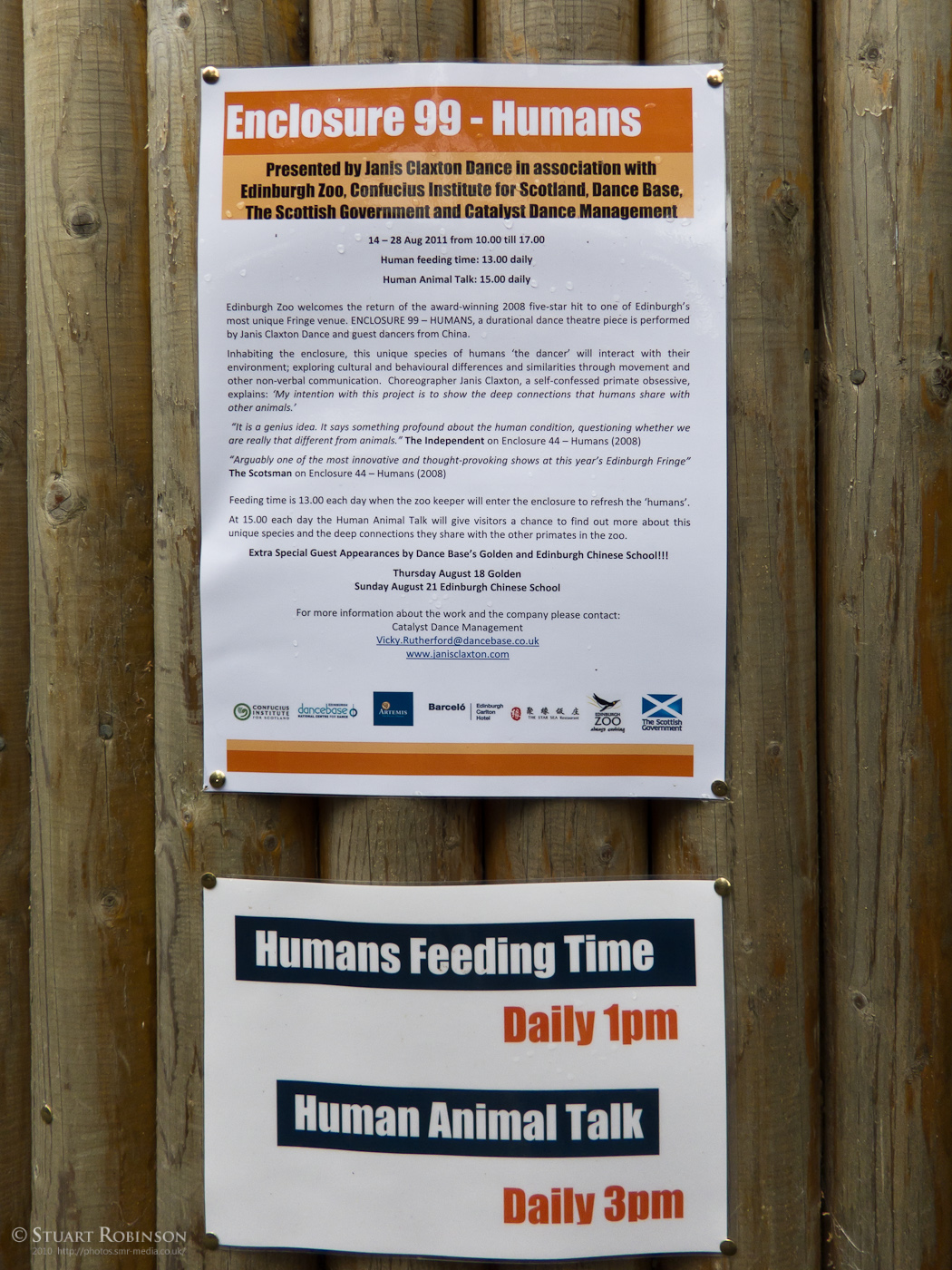 Enclosure 99 - Humans - Signage 27/08/2011