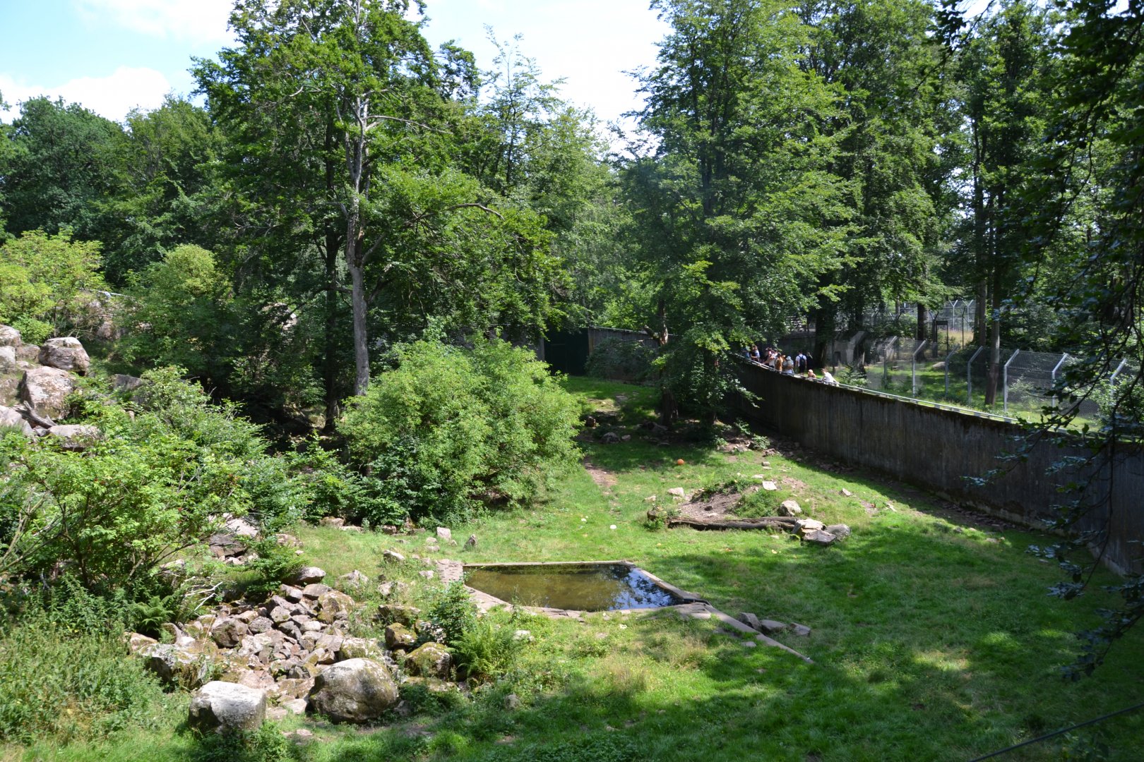 Enclosure for brown bear at Skånes djurpark