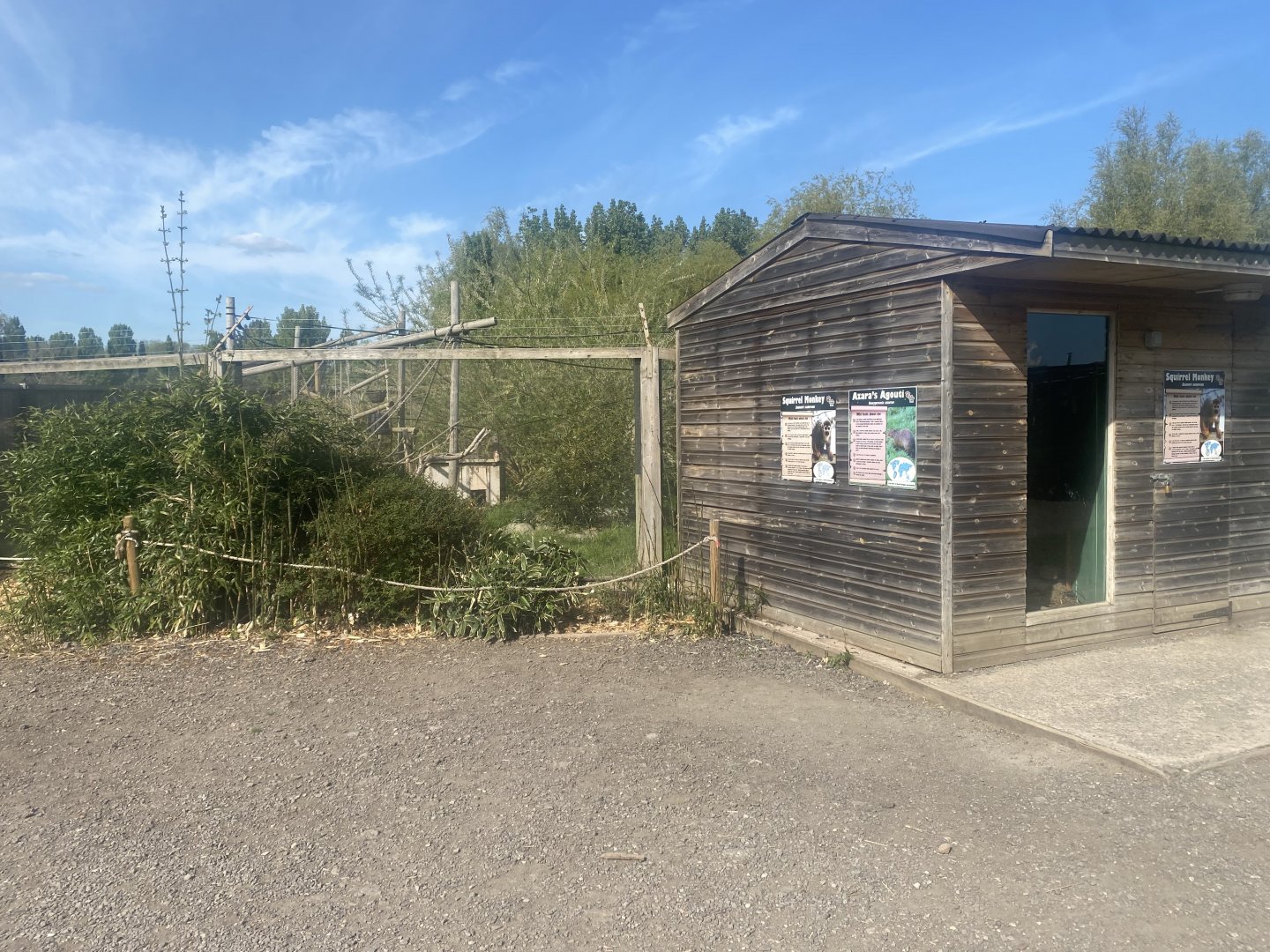 Enclosure for Common squirrel monkeys and Azara’s agoutis 280425