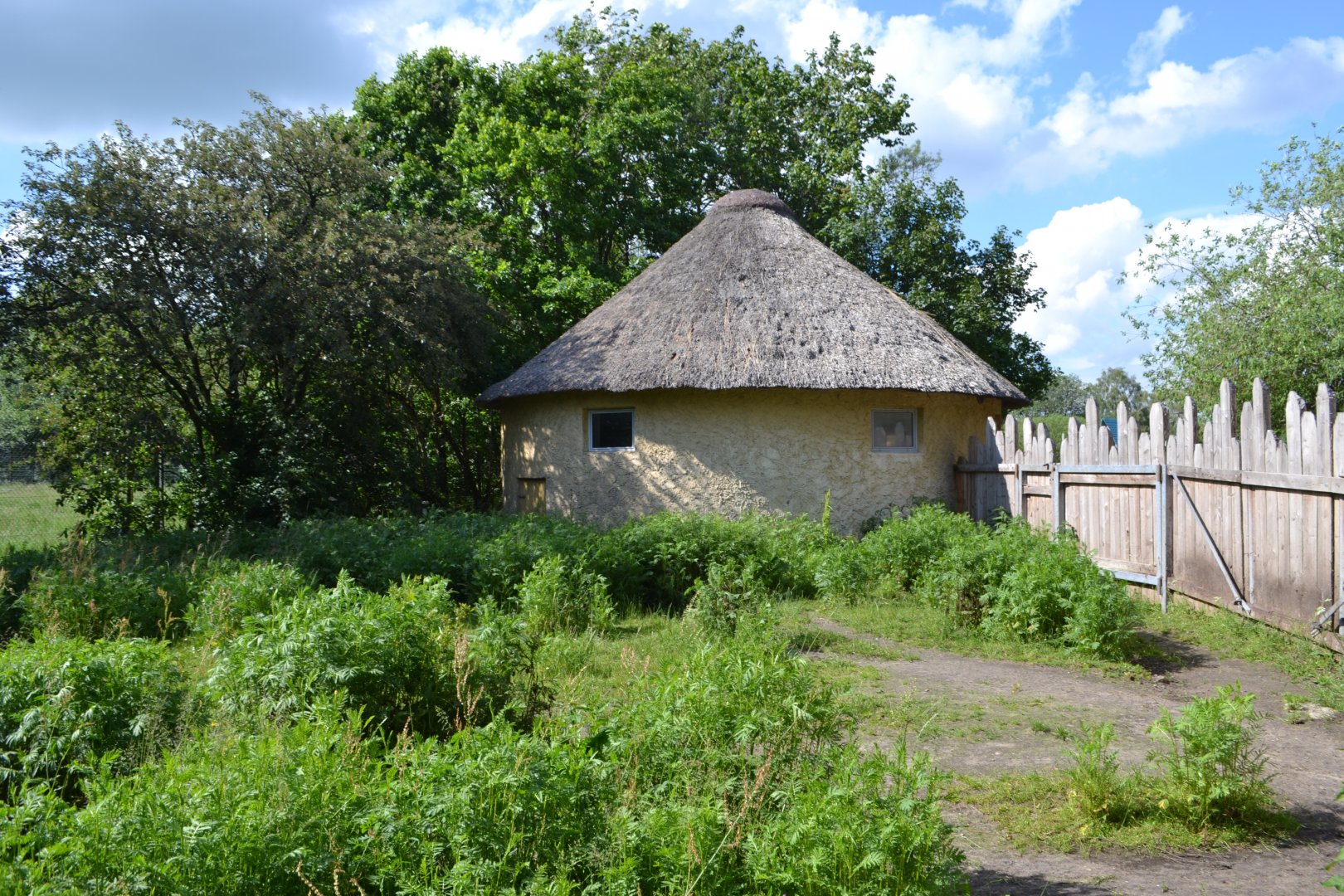 Enclosure for pygmy hippopotamus in Givskud Zoo