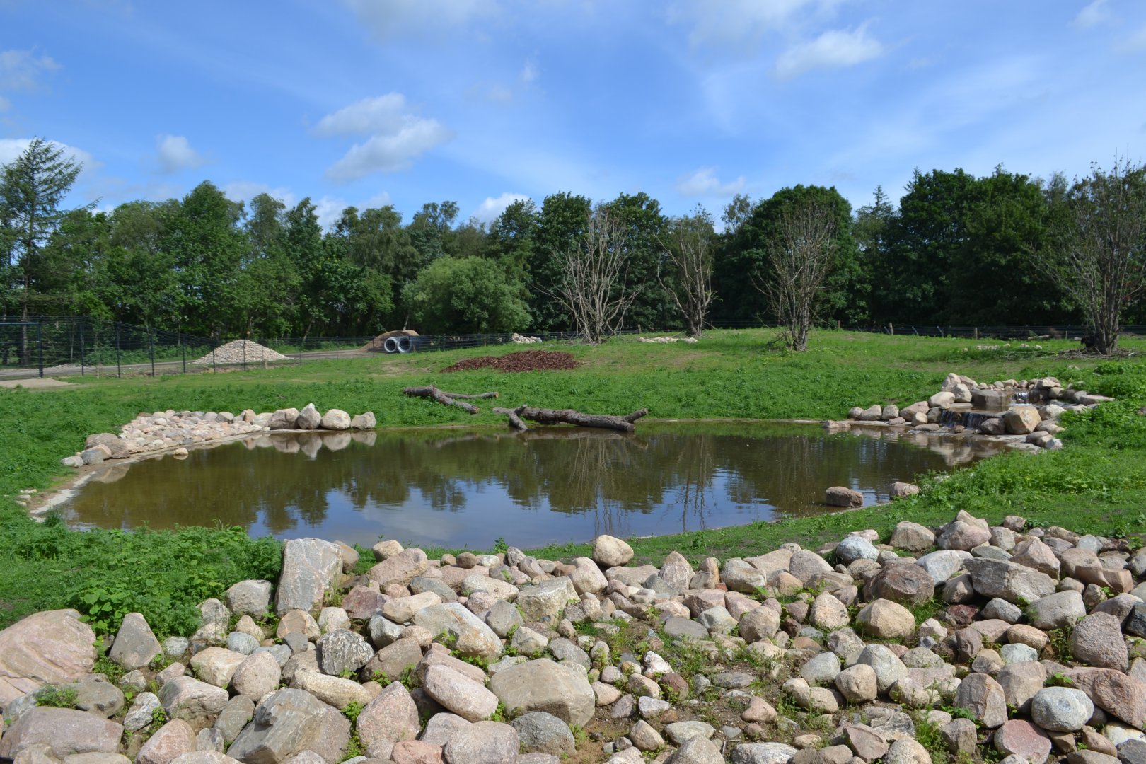 Enclosure for spectacled bear in Givskud Zoo