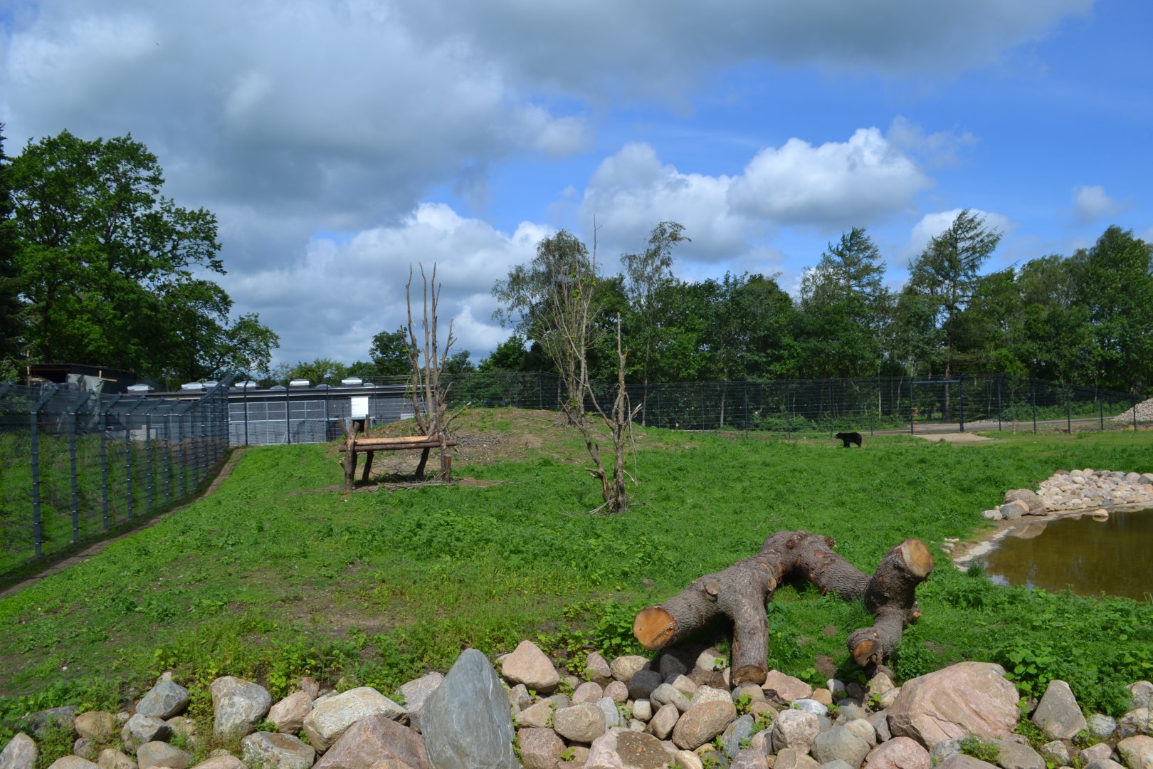 Enclosure for spectacled bear in Givskud Zoo