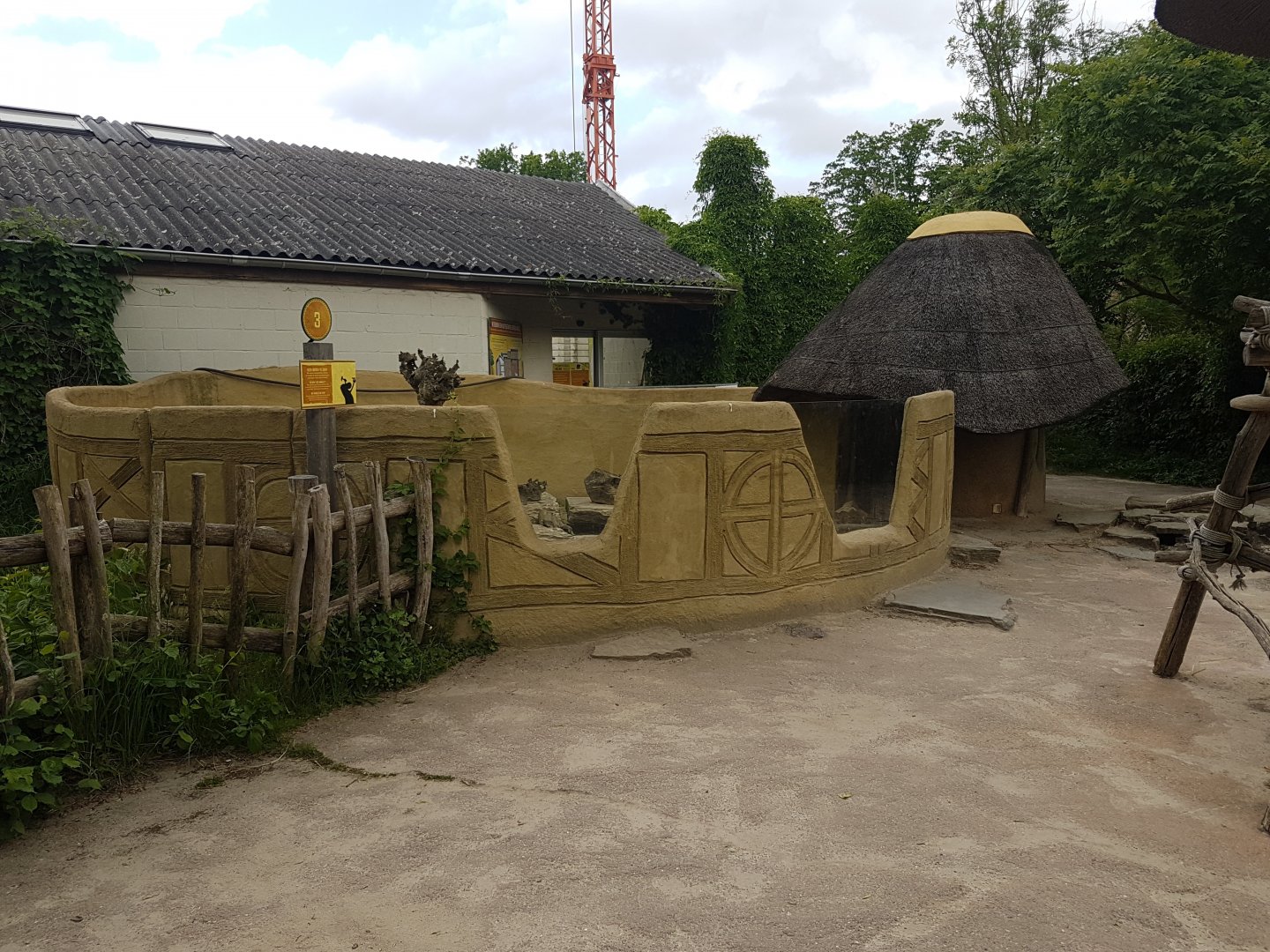 Enclosure under construction