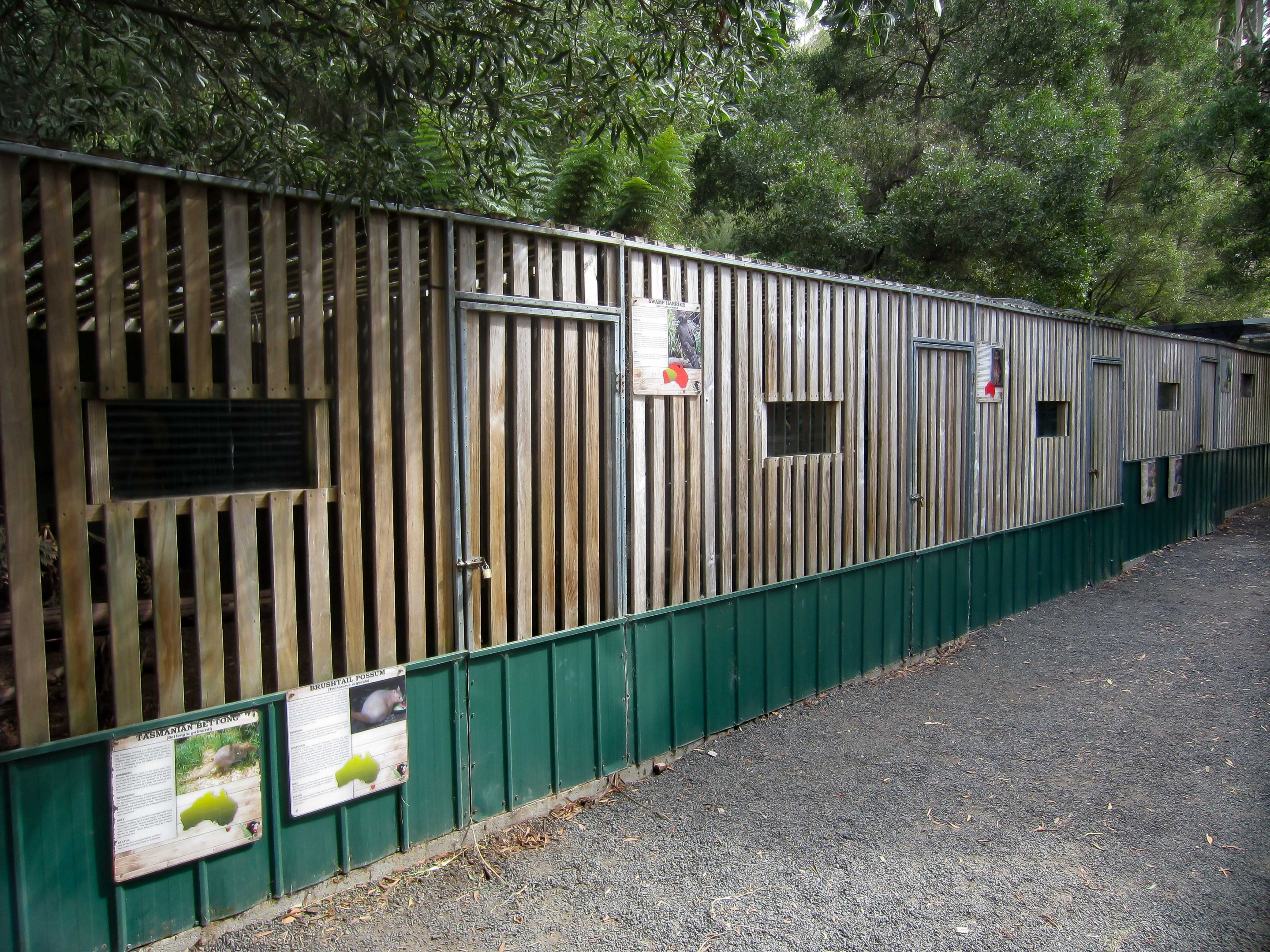 Enclosures for nocturnal species - Owl, Harrier, Possum and Bettong