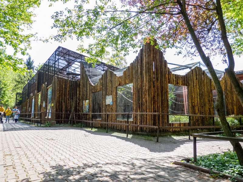 Enclosures of monkeys