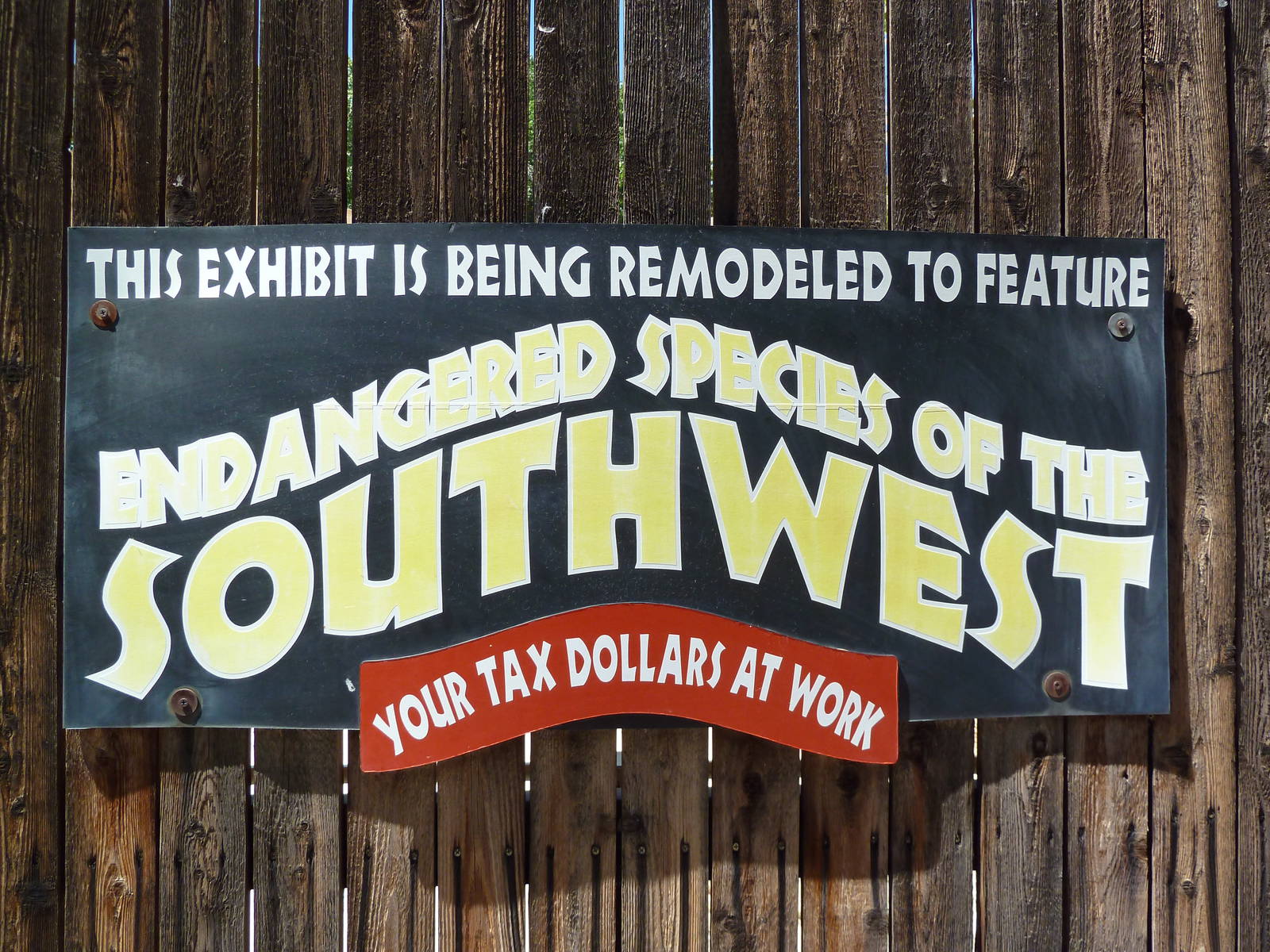 Endangered Species Of The Southwest Sign