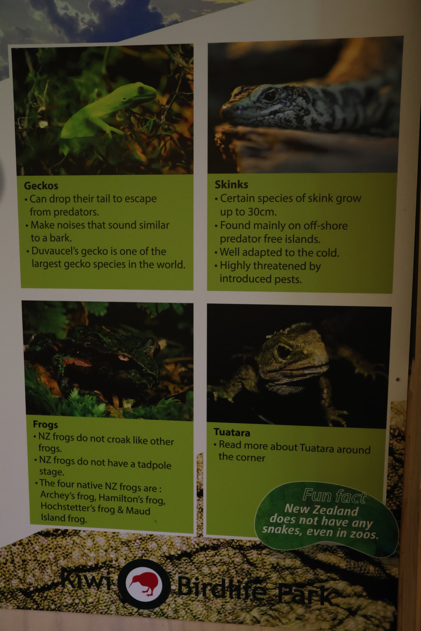 Endemic herp signage