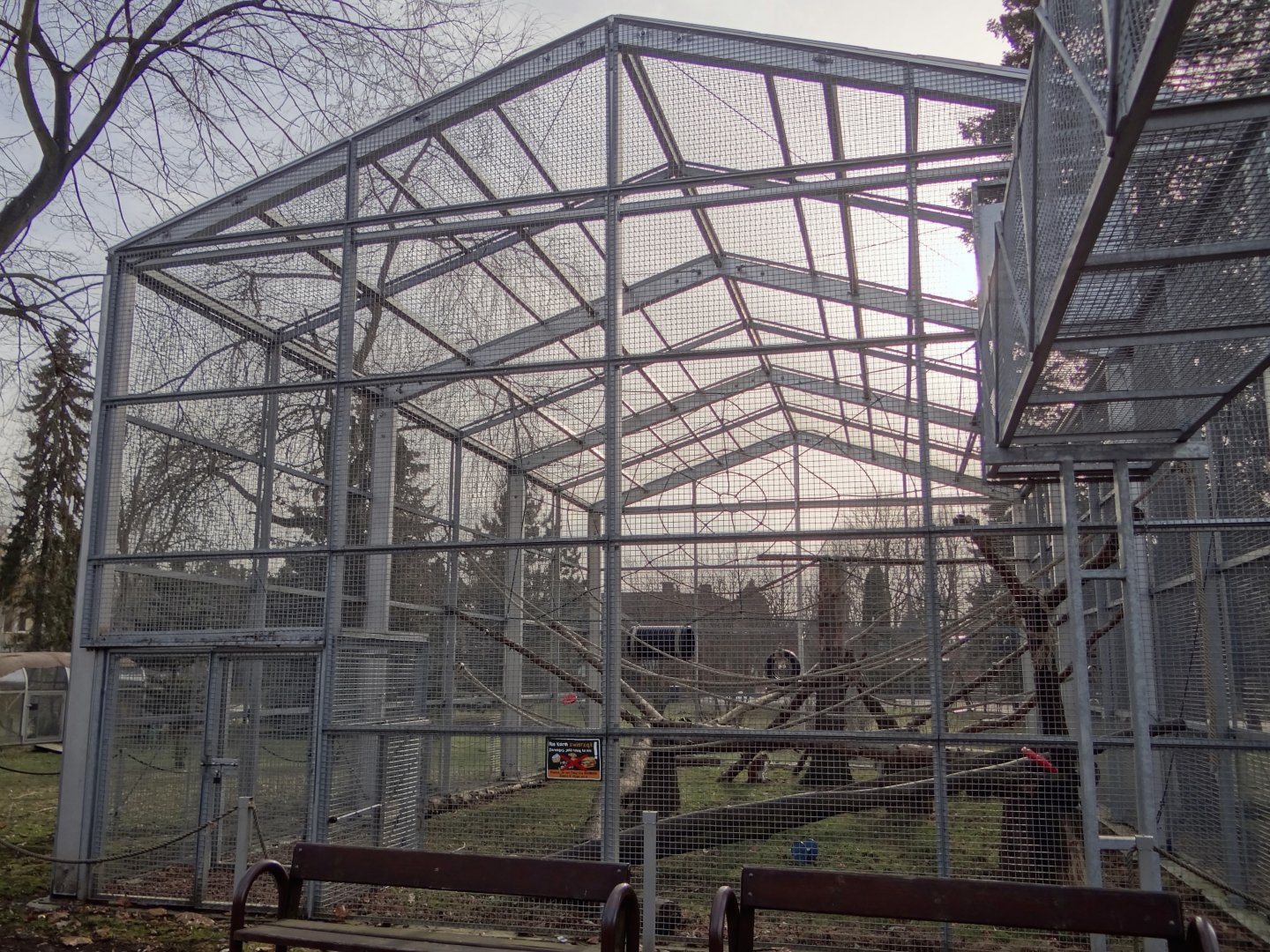 Enlarged  monkey enclosures