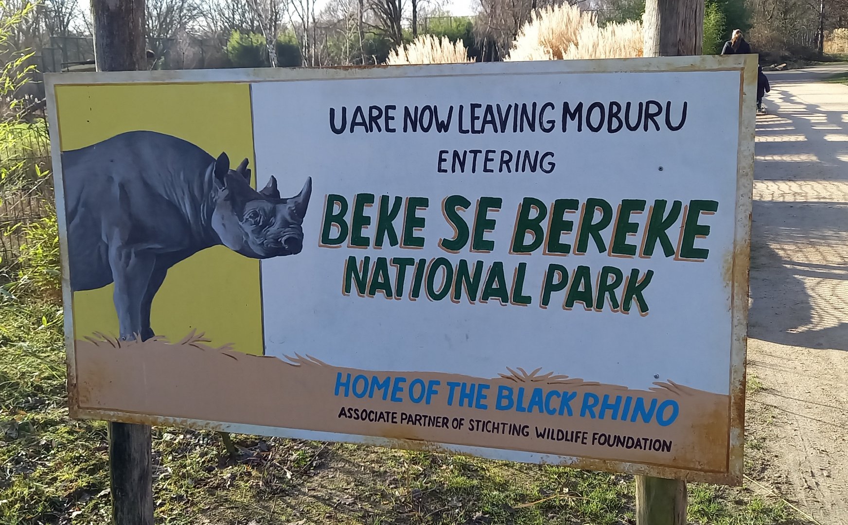 Entering the new Black rhino-area
