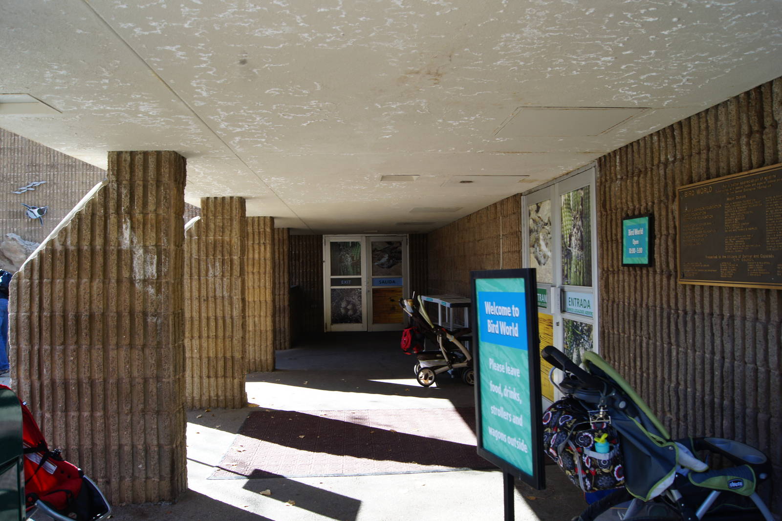 Entrance and exit hall to Bird World