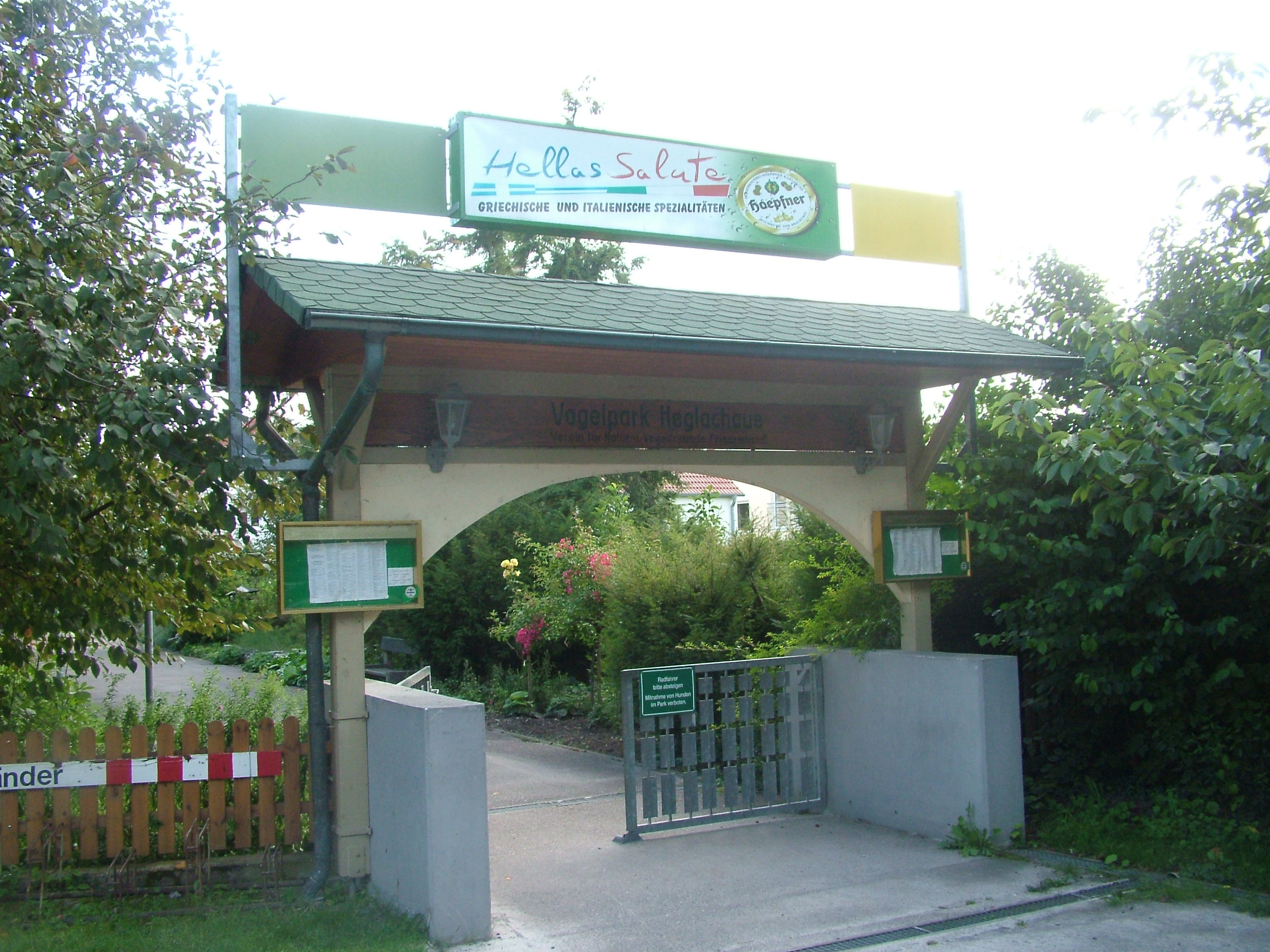 Entrance at Vogelpark Heglachaue, 3rd Sept 2010