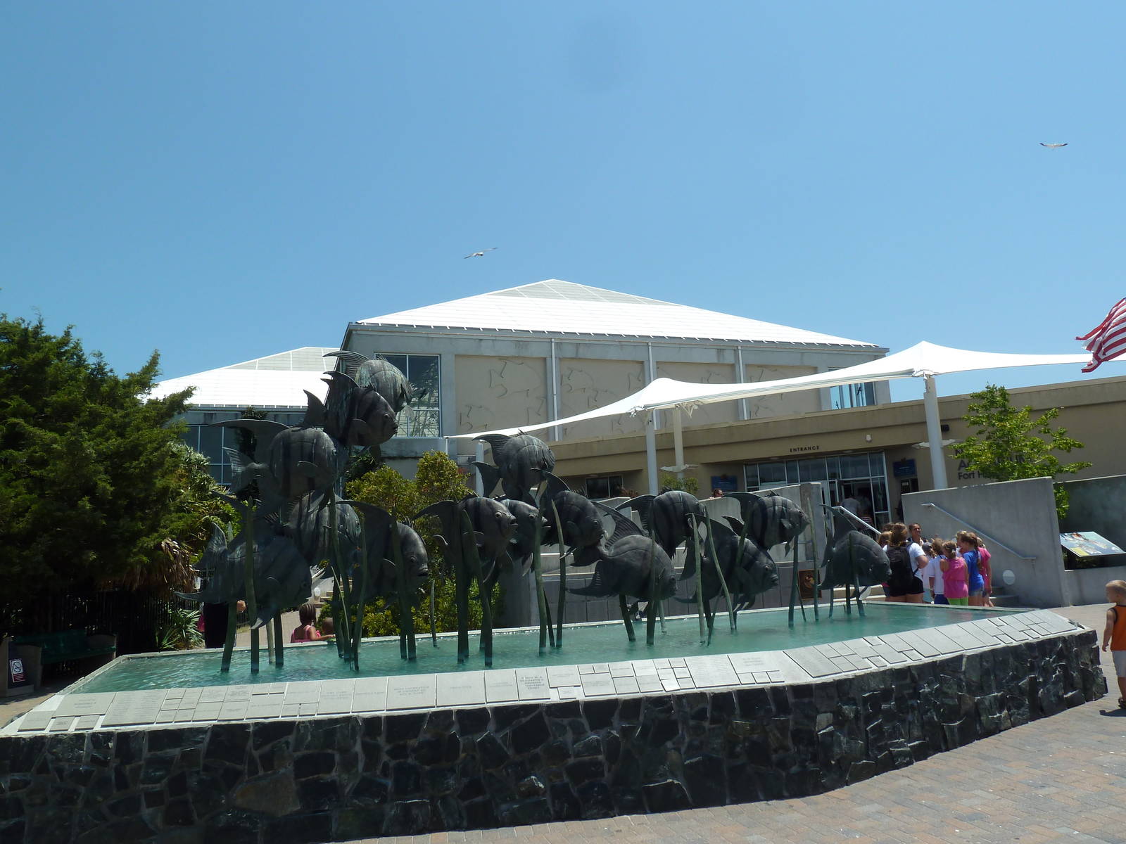 Entrance + Fish Pool Statue