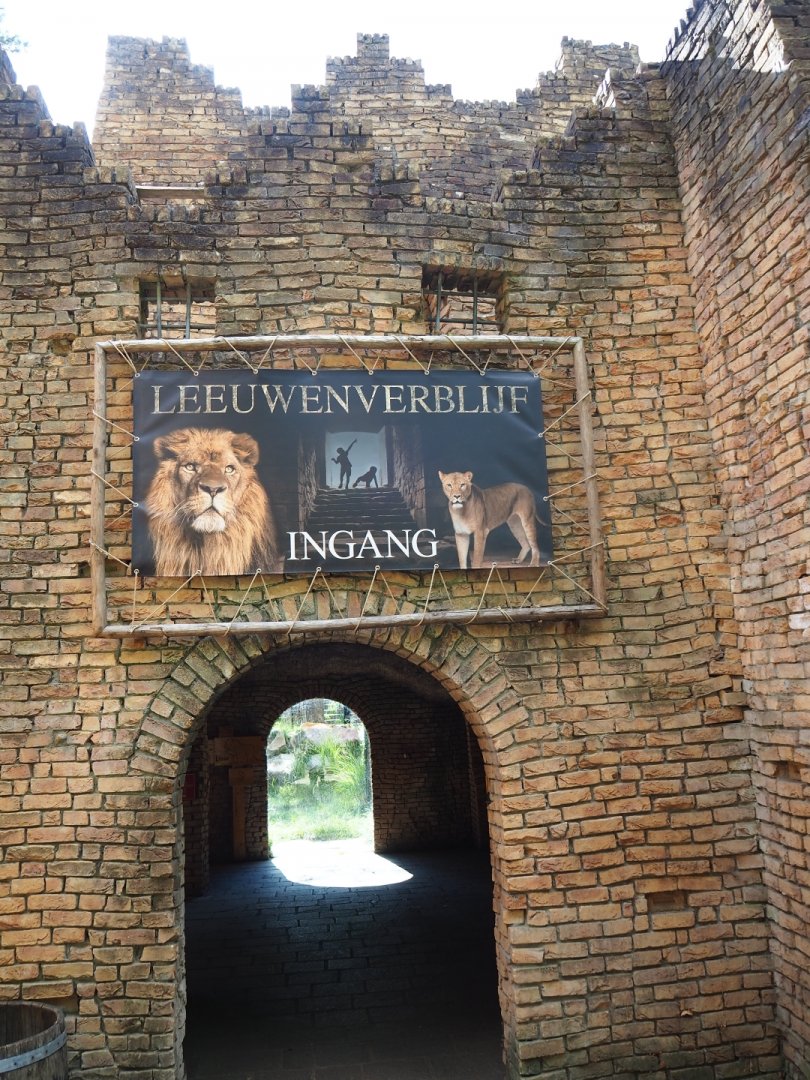 Entrance of the "fortress" - Access to new lion exhibit