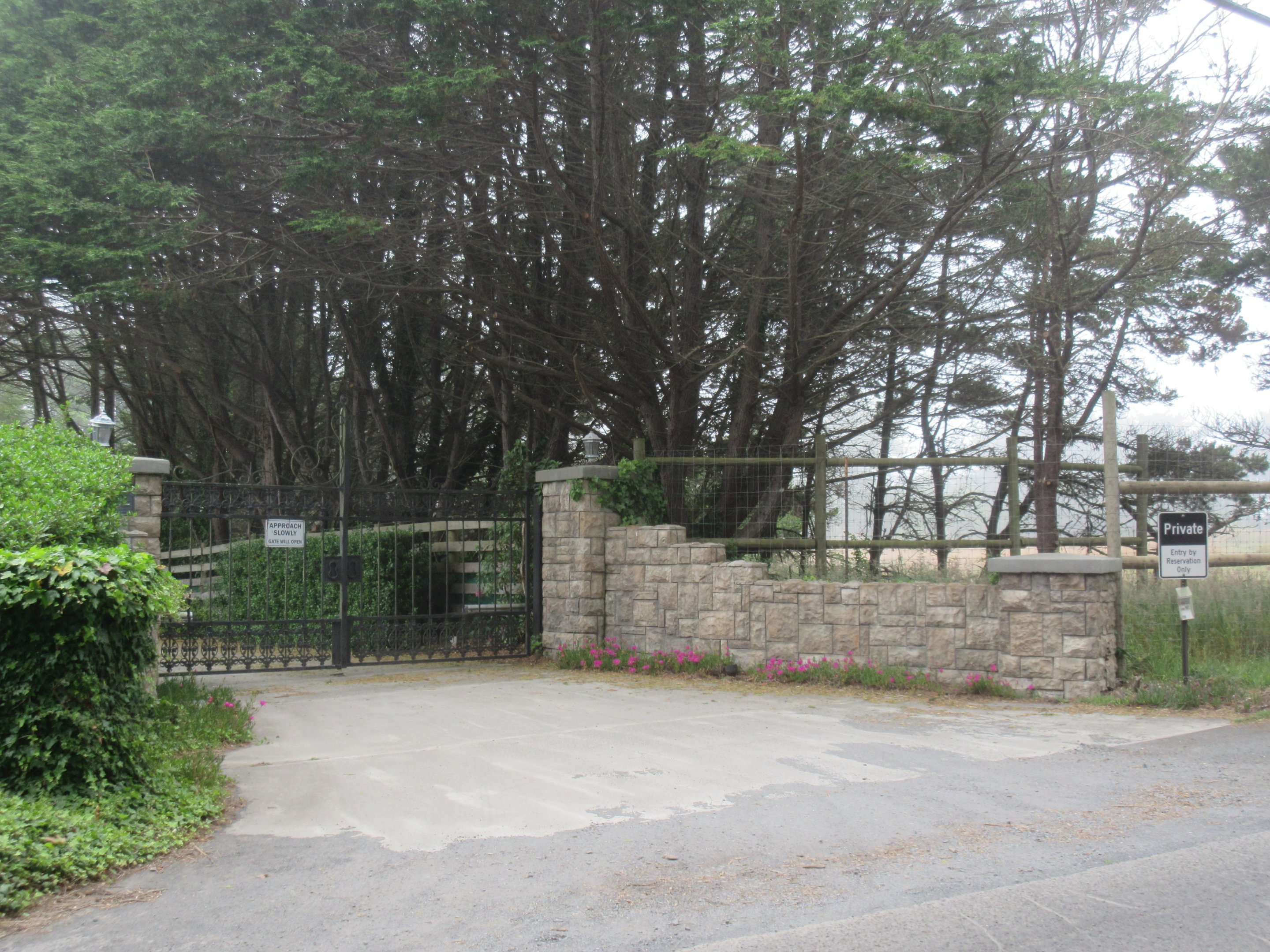 Entrance - on a foggy day