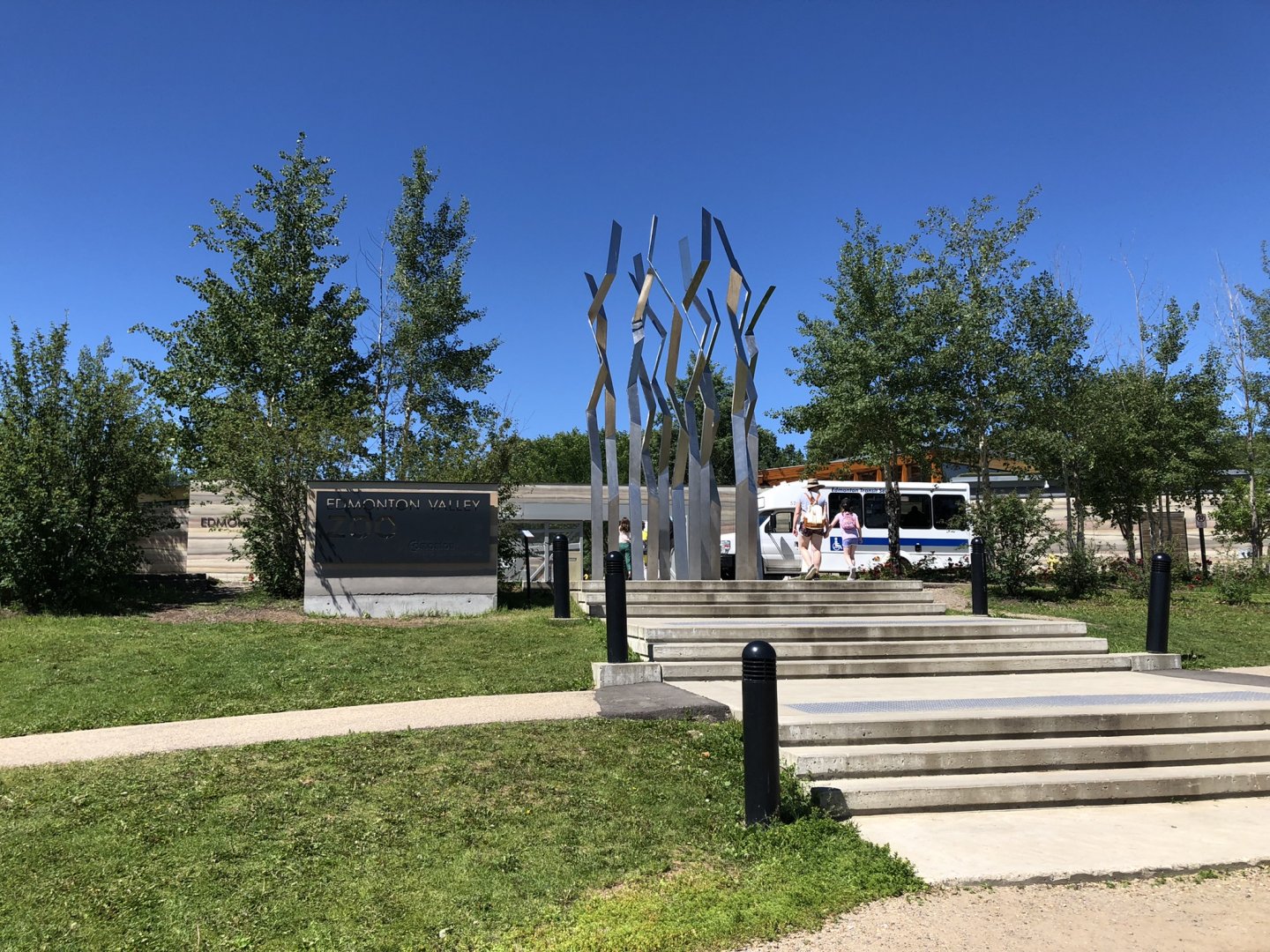 Entrance Sculpture at Edmonton Valley Zoo (July 2022)
