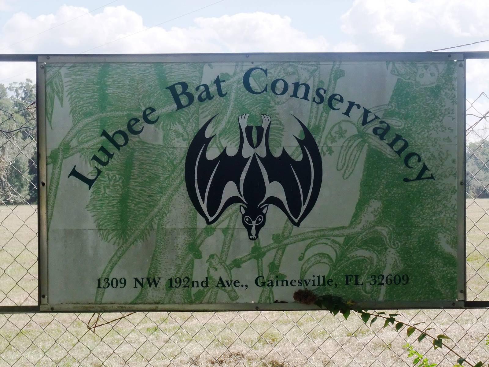 Entrance Sign at Lubee Bat Conservancy, 11/10/13