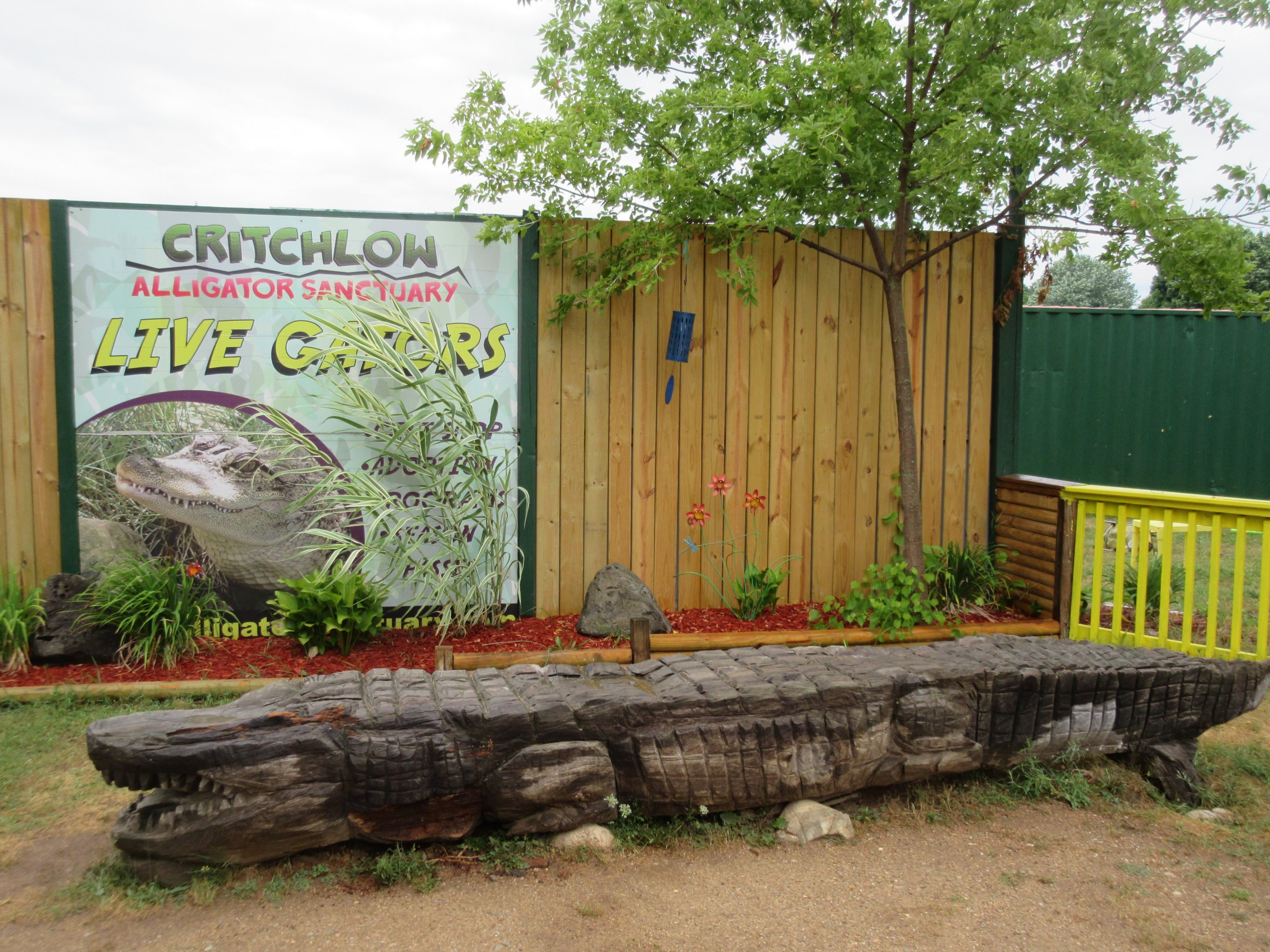 Entrance Sign + Gator Bench