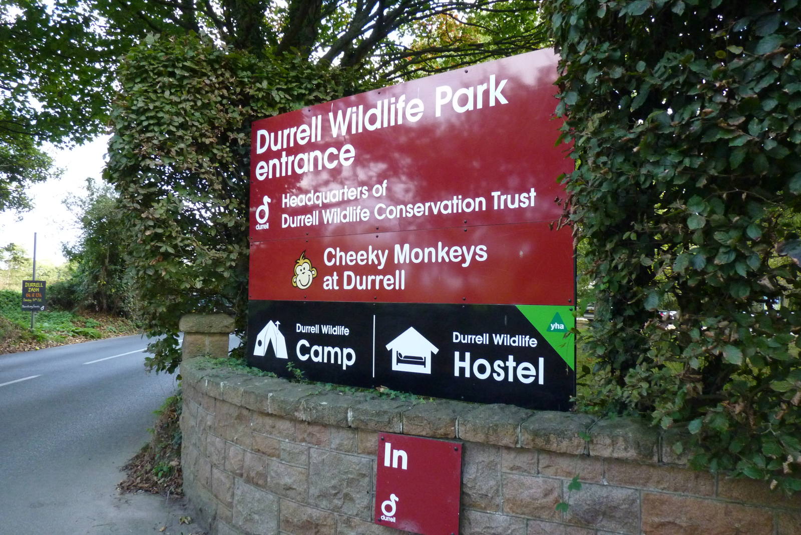 Entrance sign, October 2016