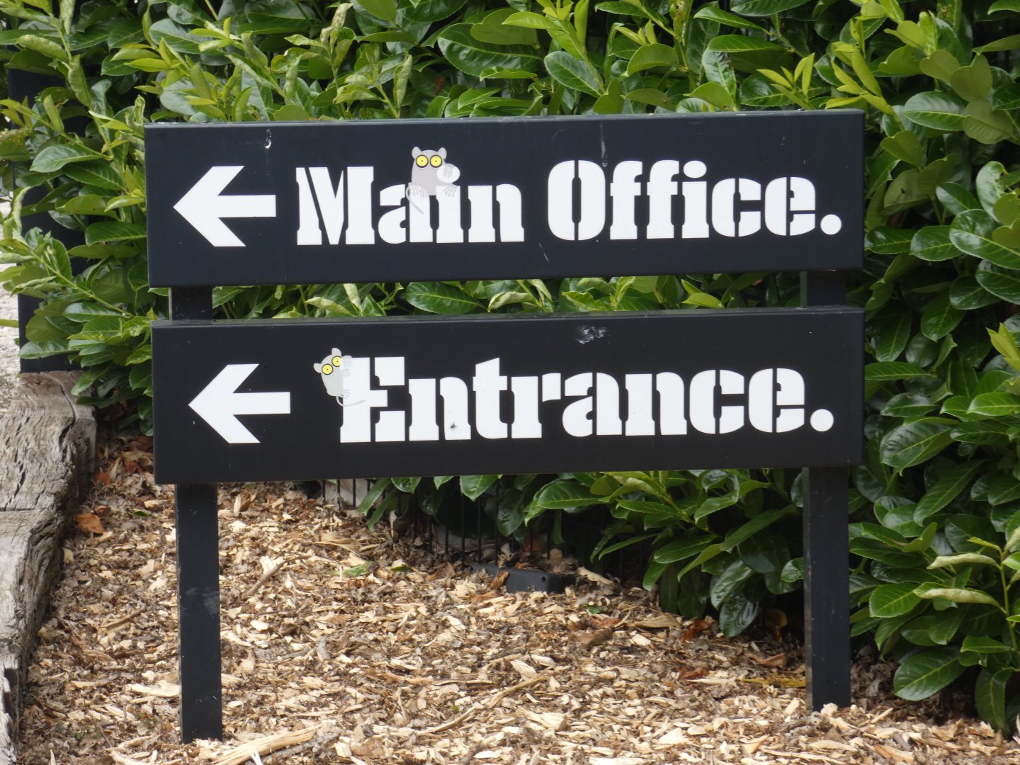 Entrance signage