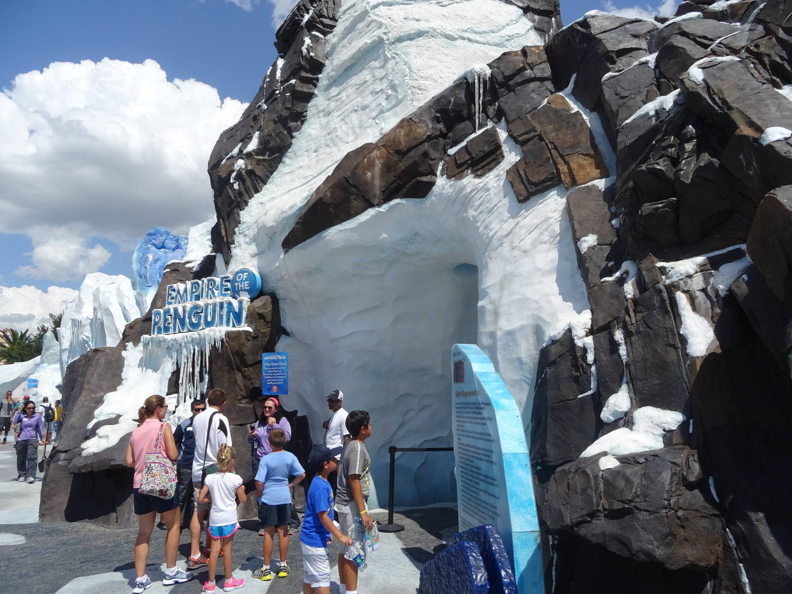 Entrance to Empire of the Penguin at SeaWorld Orlando