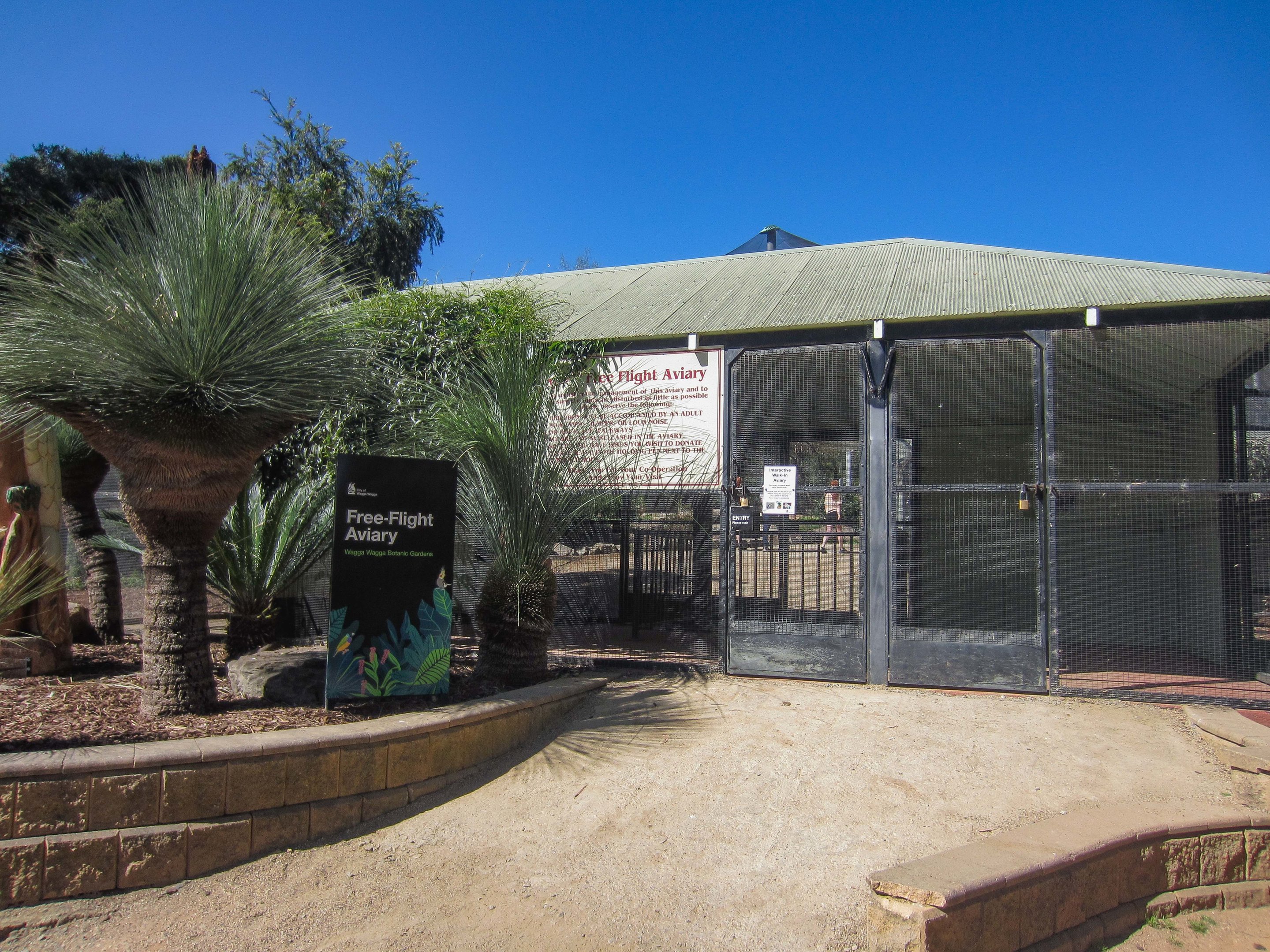 Entrance to Free-flight Aviary