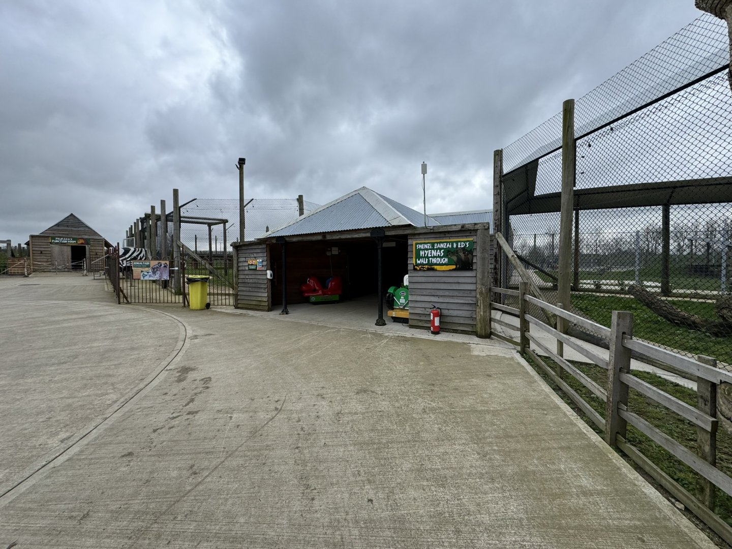 Entrance to Hyenas Walkthrough at Wolds Wildlife Park (March 2024)