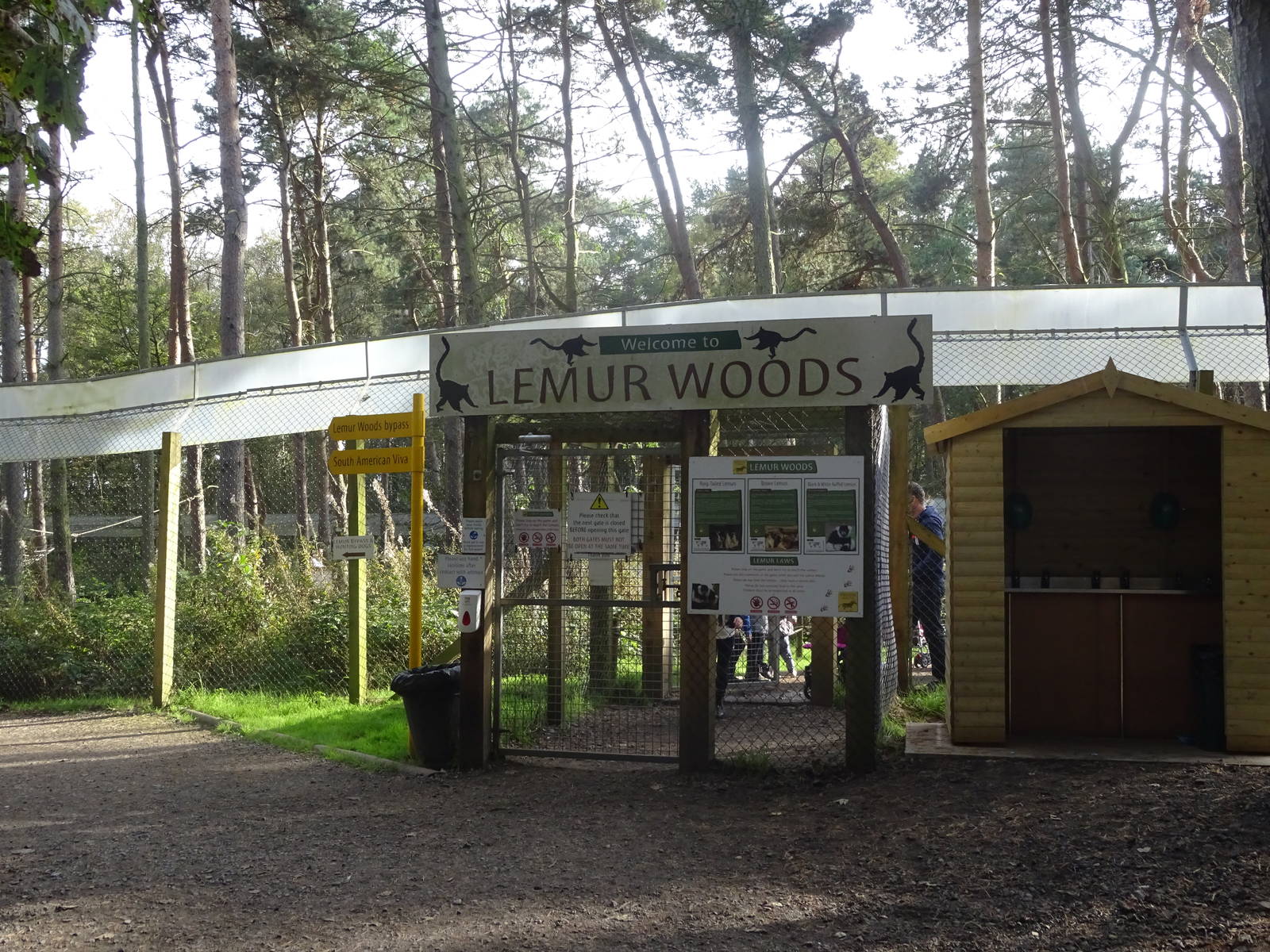 Entrance to Lemur Woods at Yorkshire Wildlife Park