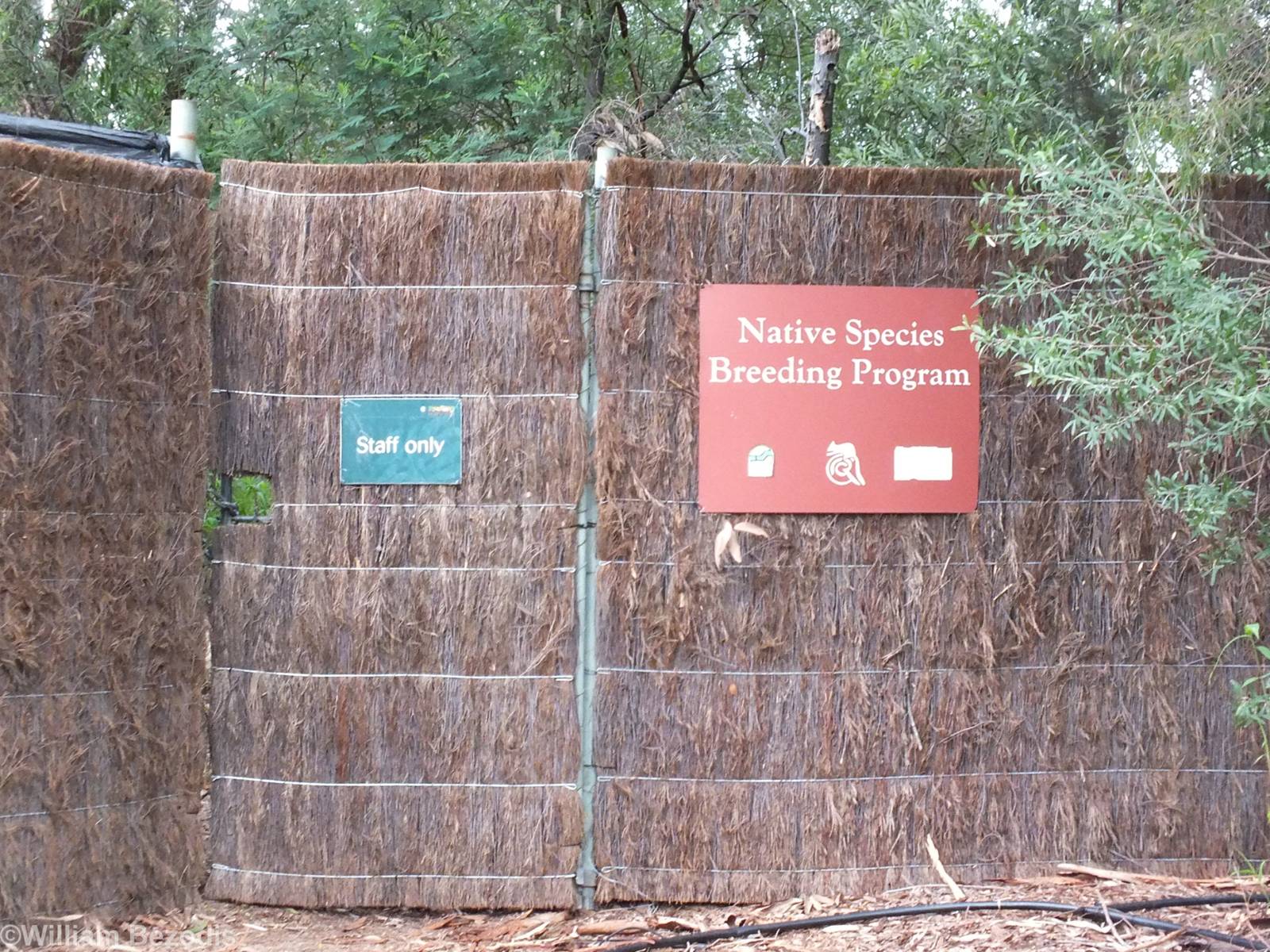 Entrance to Native Species Breeding Program Area