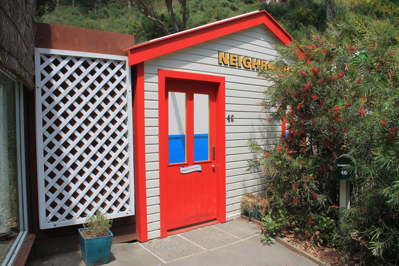 entrance to Neighbours, Australian walk-through enclosure