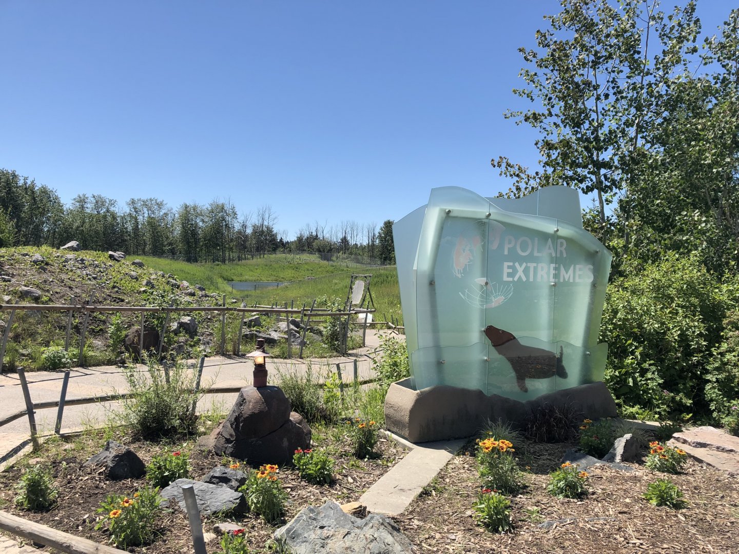 Entrance to Polar Extremes at Edmonton Valley Zoo (July 2022)