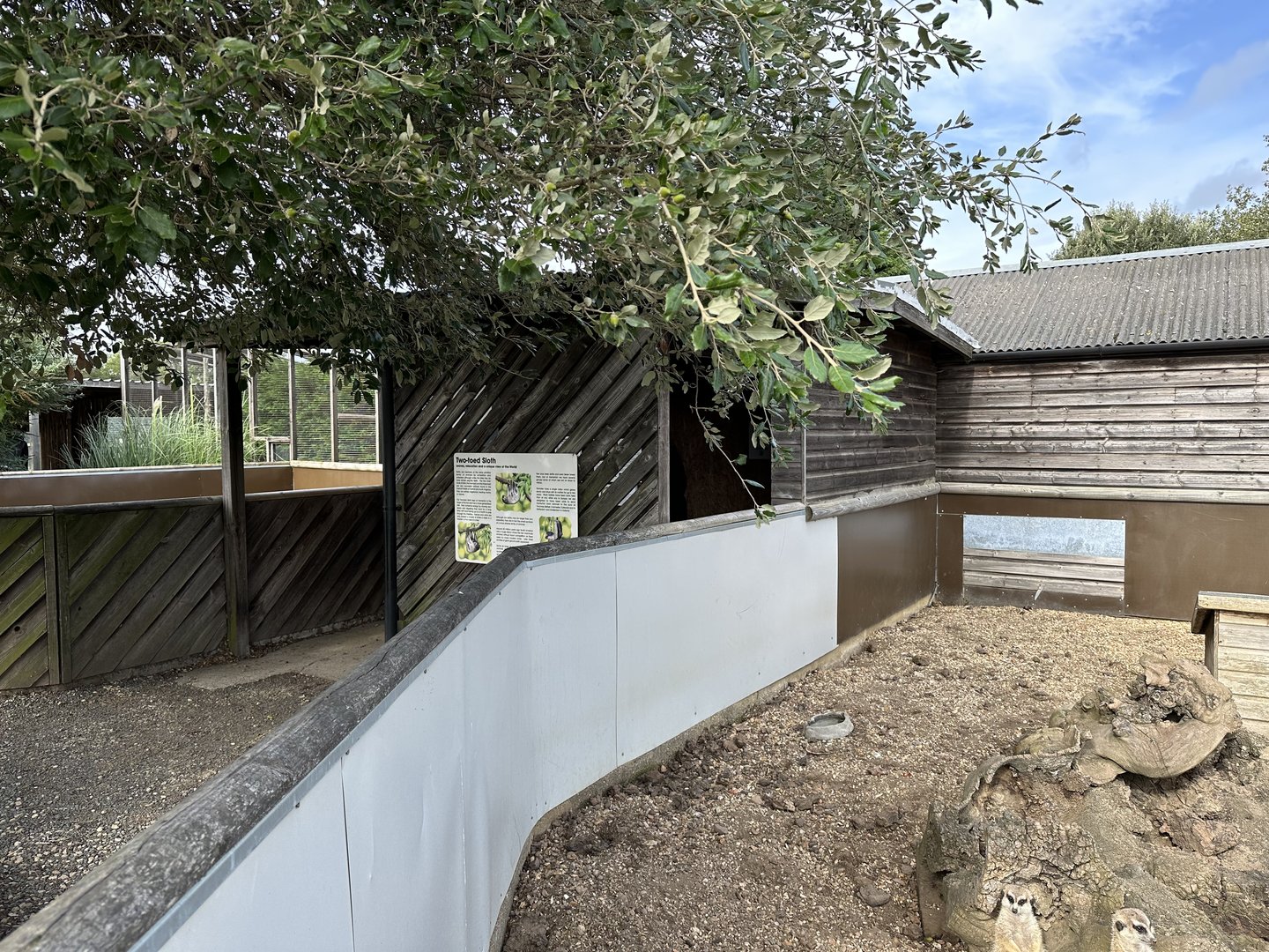 Entrance to Sloth House at Hamerton Zoo Park (October 2023)