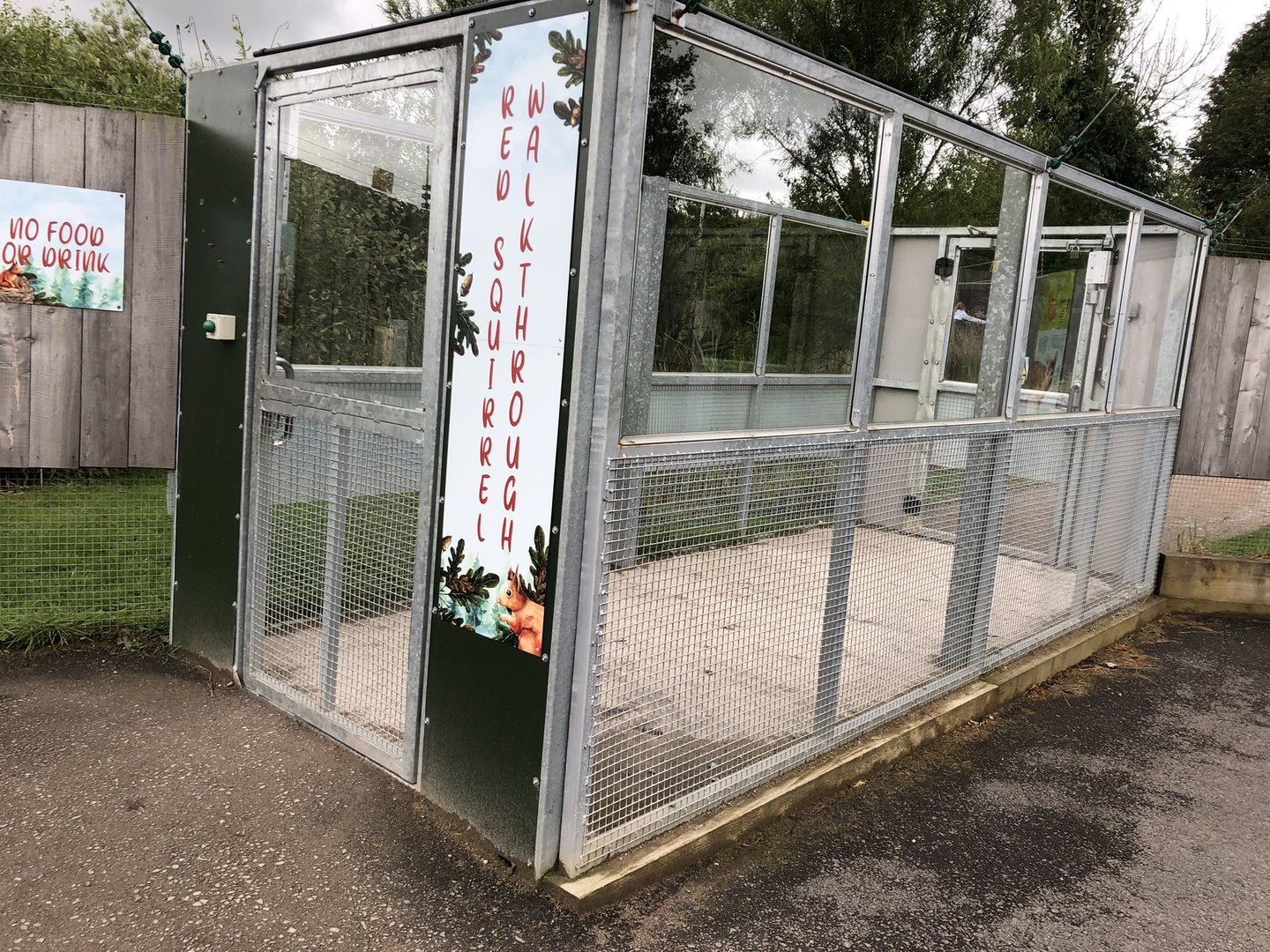 Entrance to Squirrel Walkthrough at Peak Wildlife Park (August 2023)