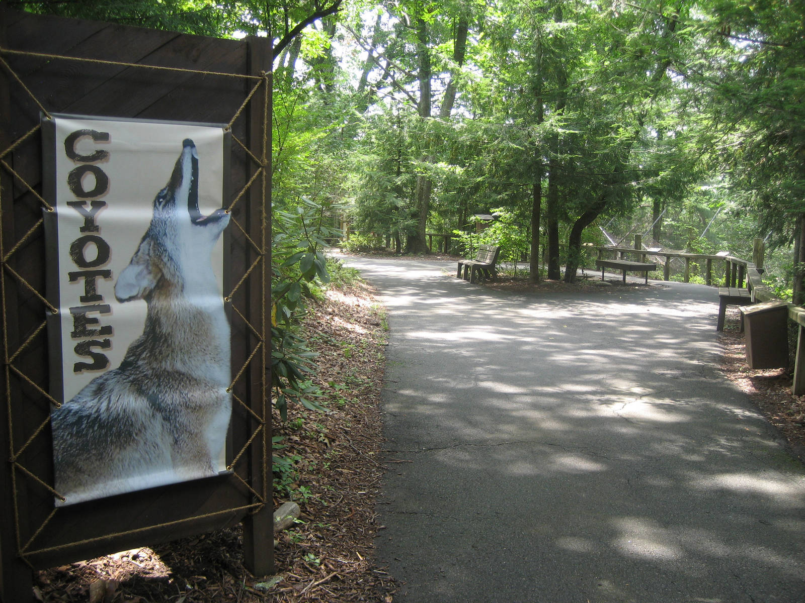 entrance to the coyote exhibit