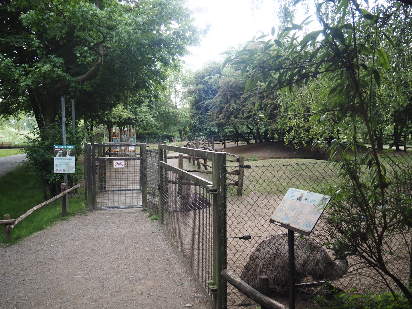 Entrance to the Emu and Red-necked wallaby walk-through exhibit, 2025-05-22