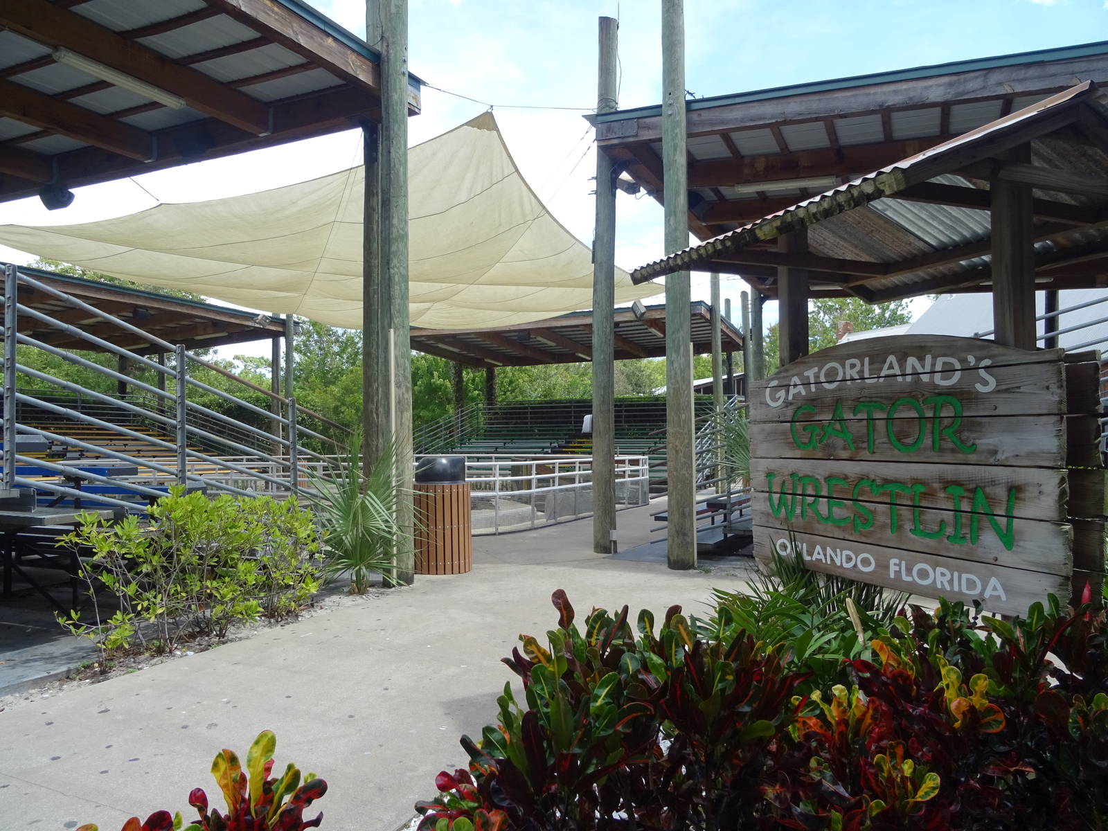 Entrance to the Gator Wrestling Stadium at Gatorland