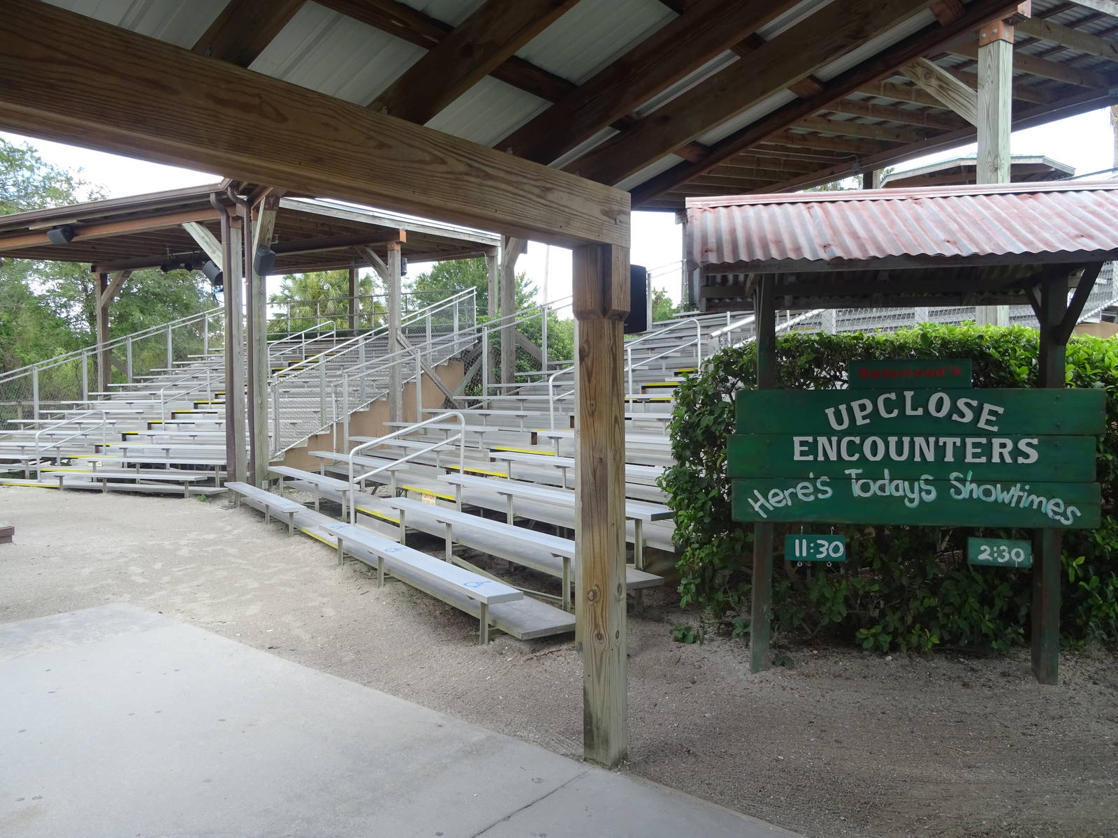 Entrance to the Upclose Encounters Stadium at Gatorland