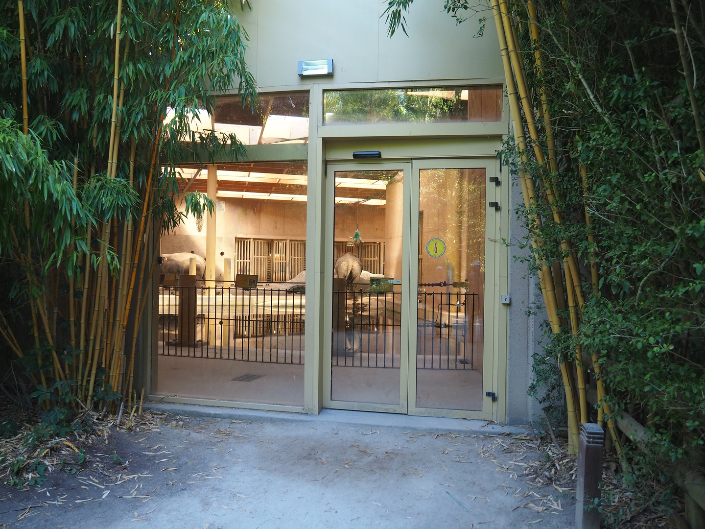 Entrance to the visitor area in the elephant house, 2022-08-07