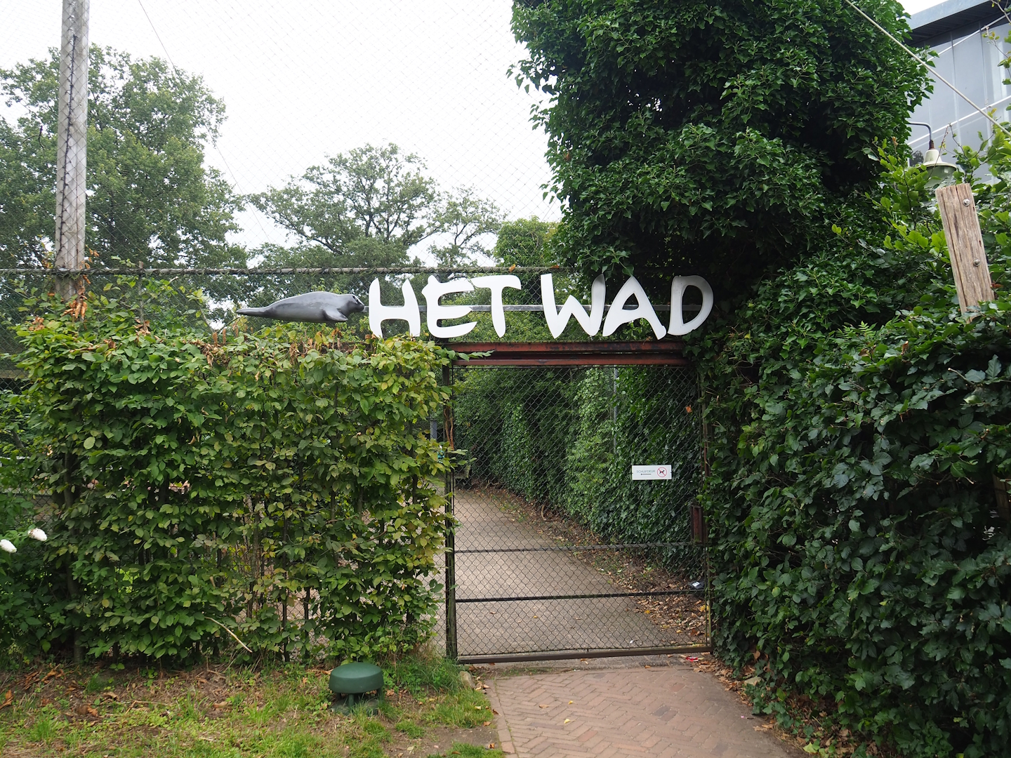 Entrance to Wadden aviary with Harbor seals and Great cormorants, 2023-08-17